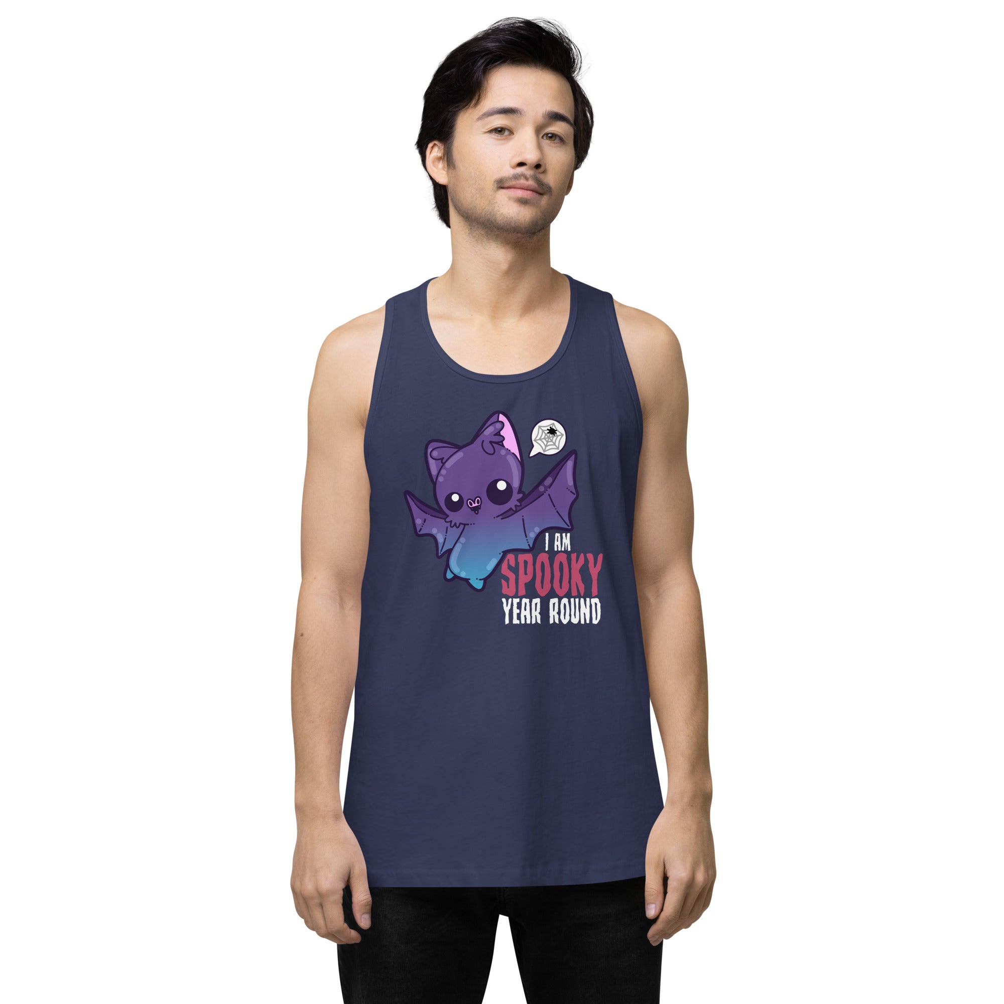 I AM SPOOKY YEAR ROUND - Premium Tank Top - ChubbleGumLLC