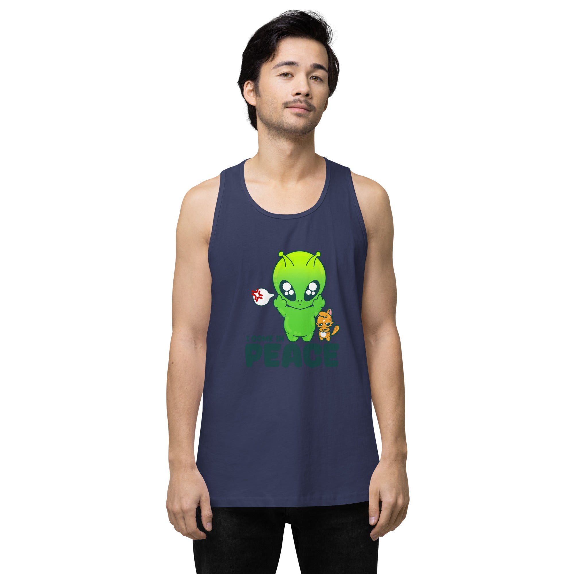 I COME IN PEACE - Premium Tank Top - ChubbleGumLLC
