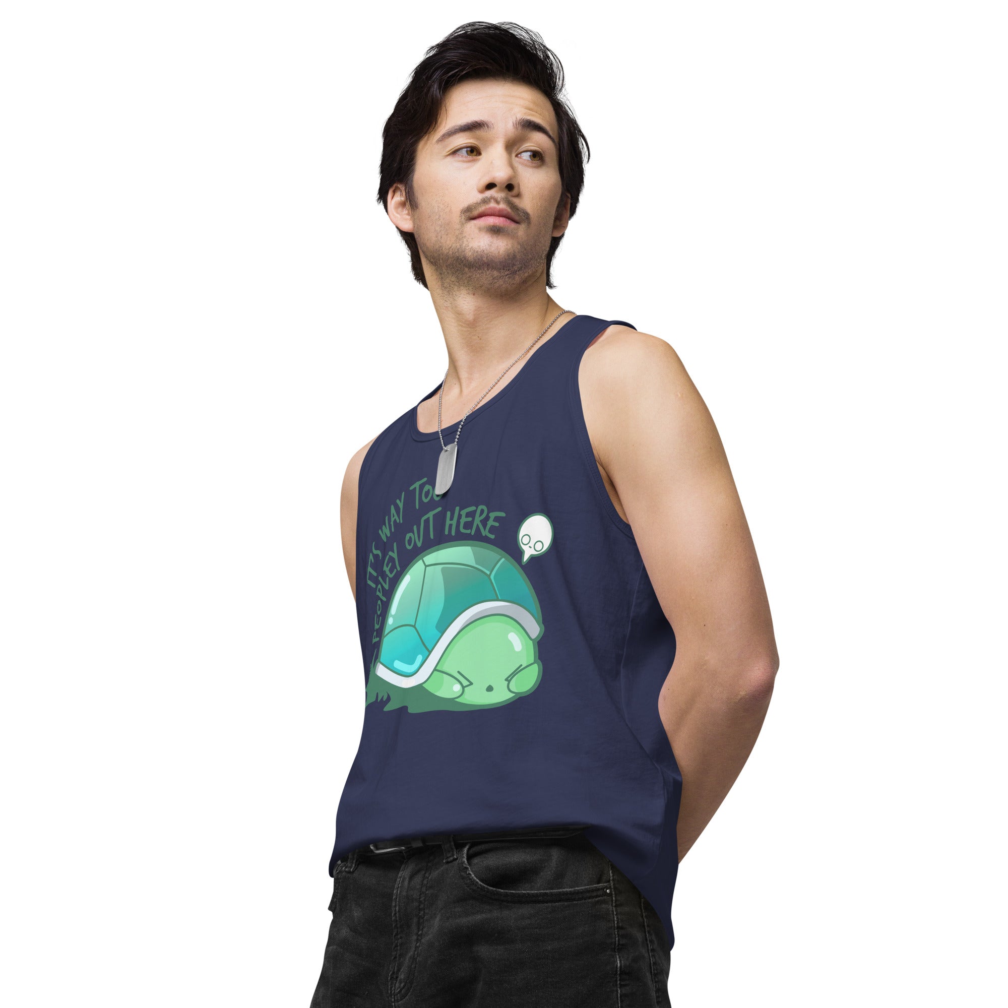 WAY TOO PEOPLEY - Premium Tank Top - ChubbleGumLLC