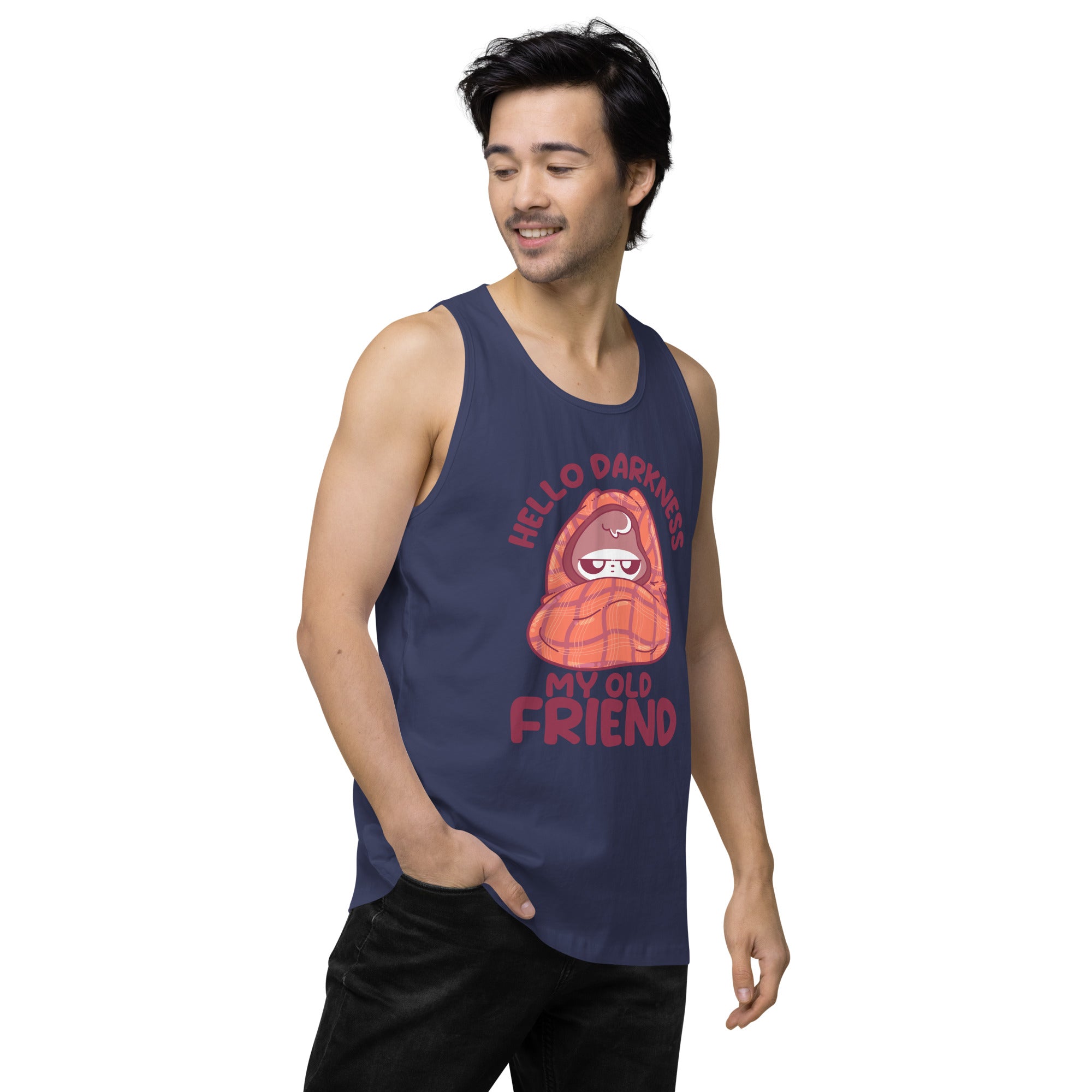 HELLO DARKNESS - Premium Tank Top - ChubbleGumLLC
