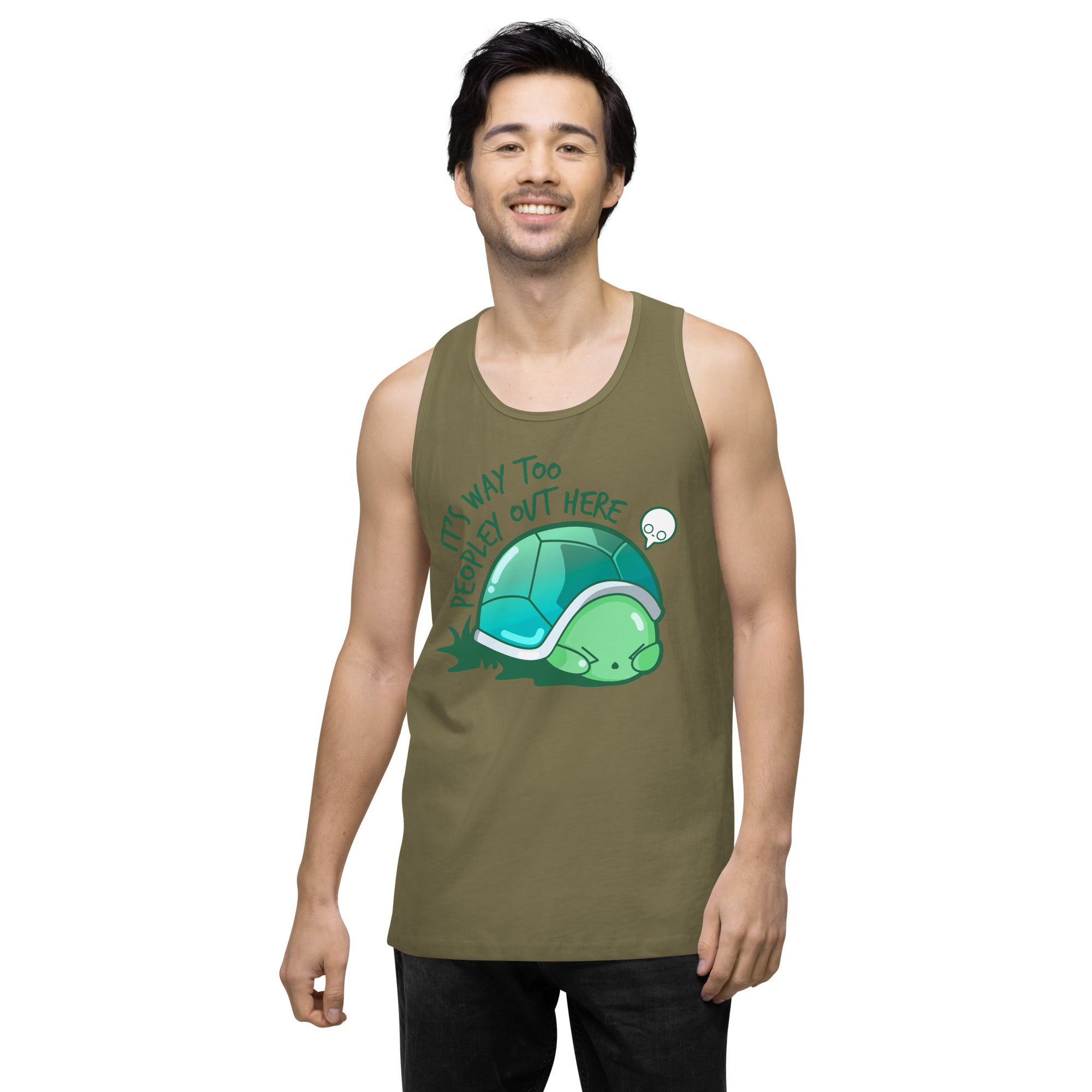 WAY TOO PEOPLEY - Premium Tank Top - ChubbleGumLLC