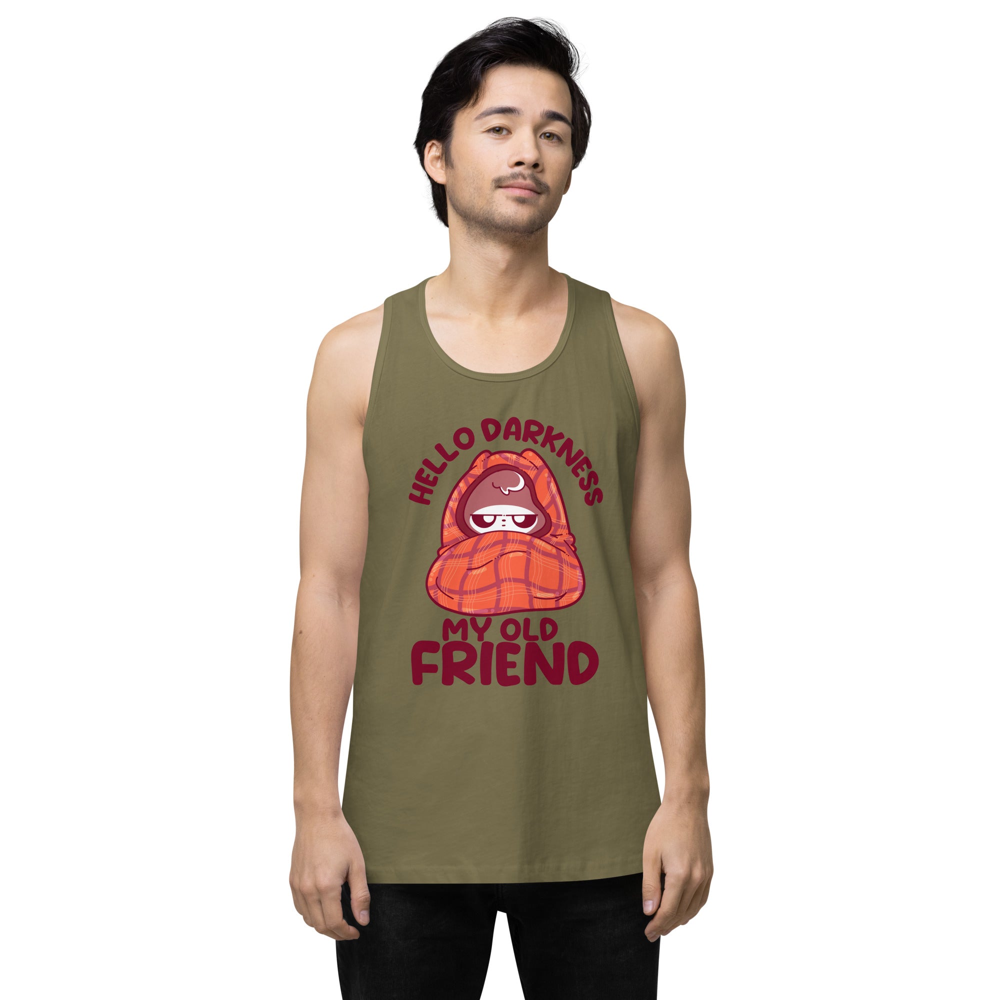 HELLO DARKNESS - Premium Tank Top - ChubbleGumLLC