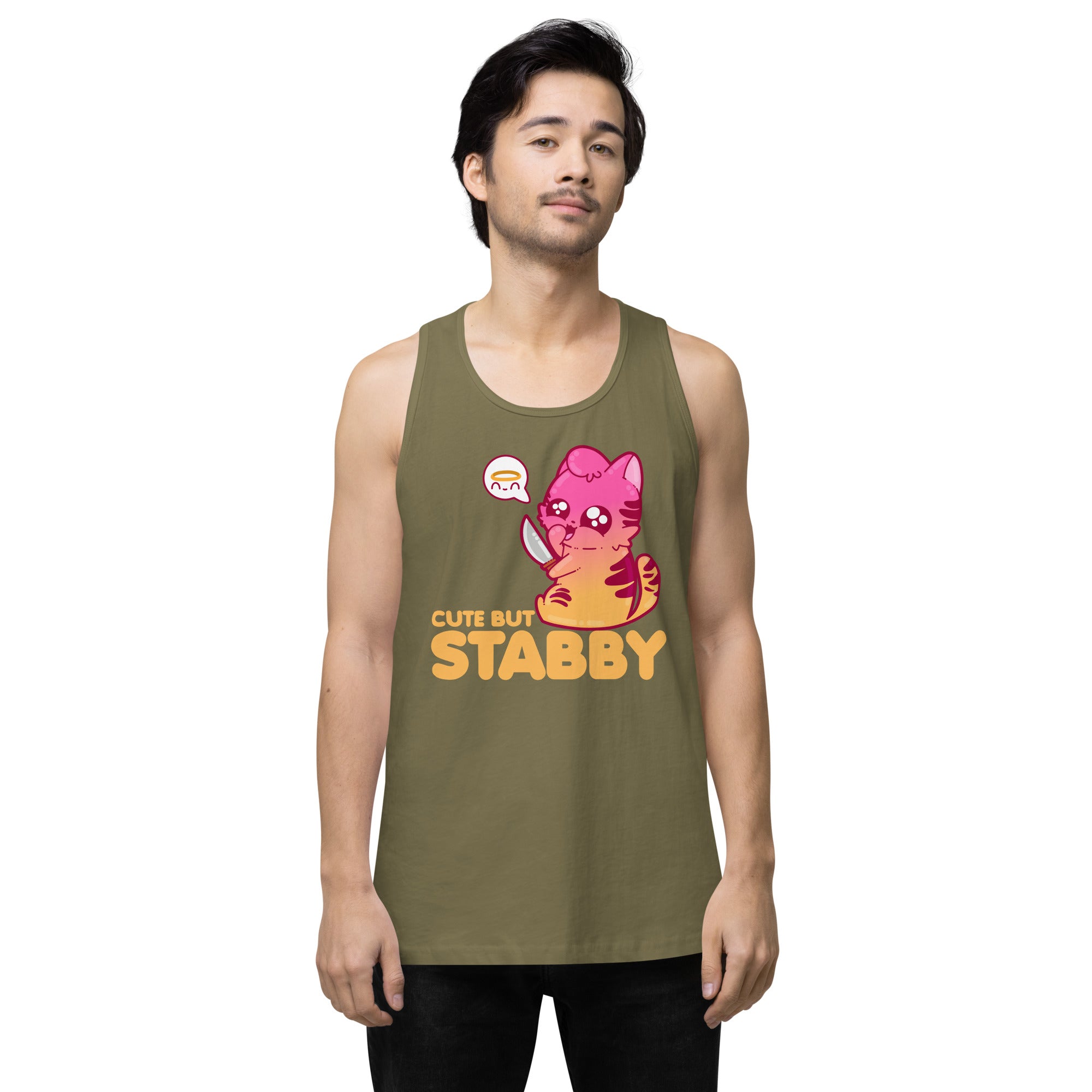 CUTE BUT STABBY - Premium Tank Top - ChubbleGumLLC
