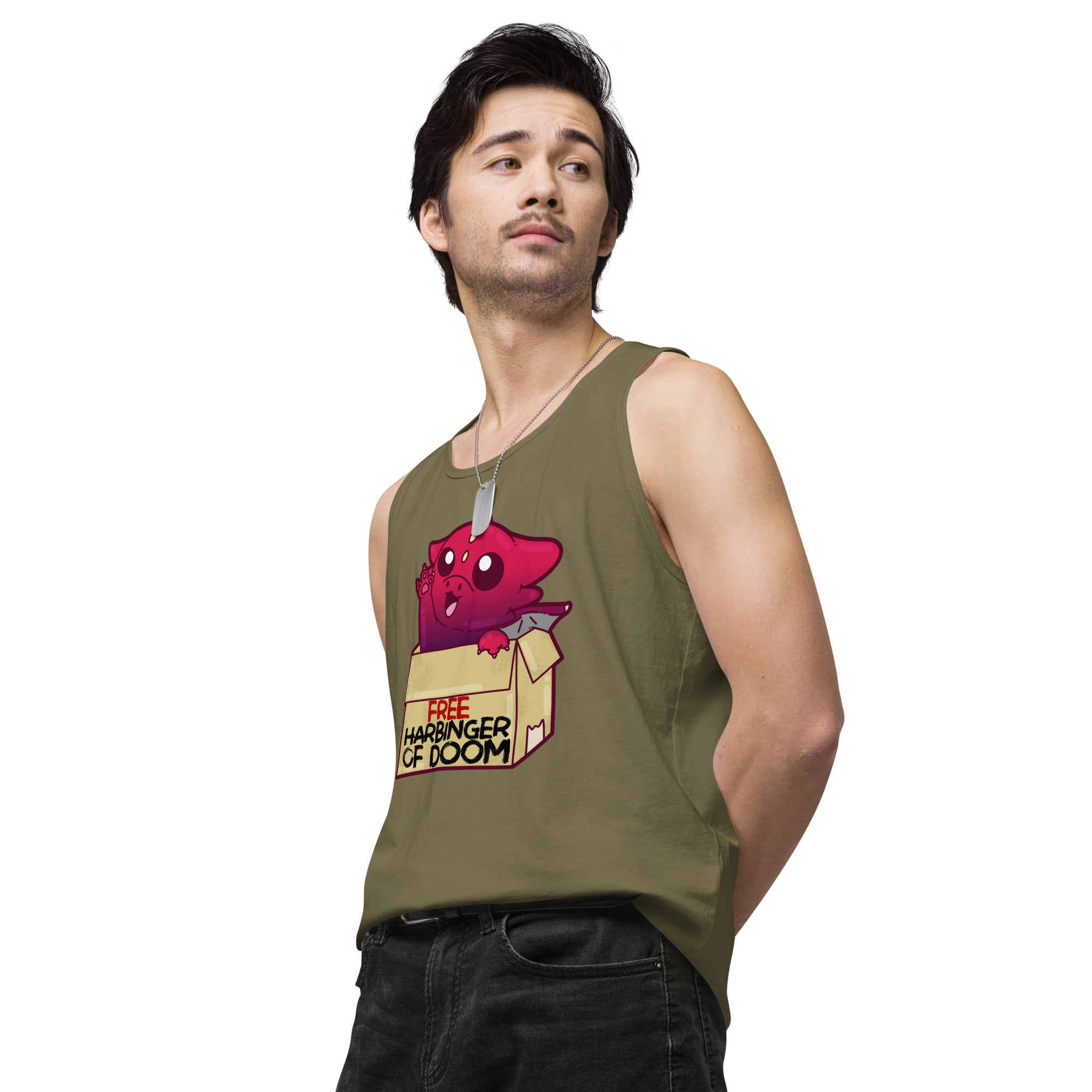 FREE HARBINGER OF DOOM - Premium Tank Top - ChubbleGumLLC