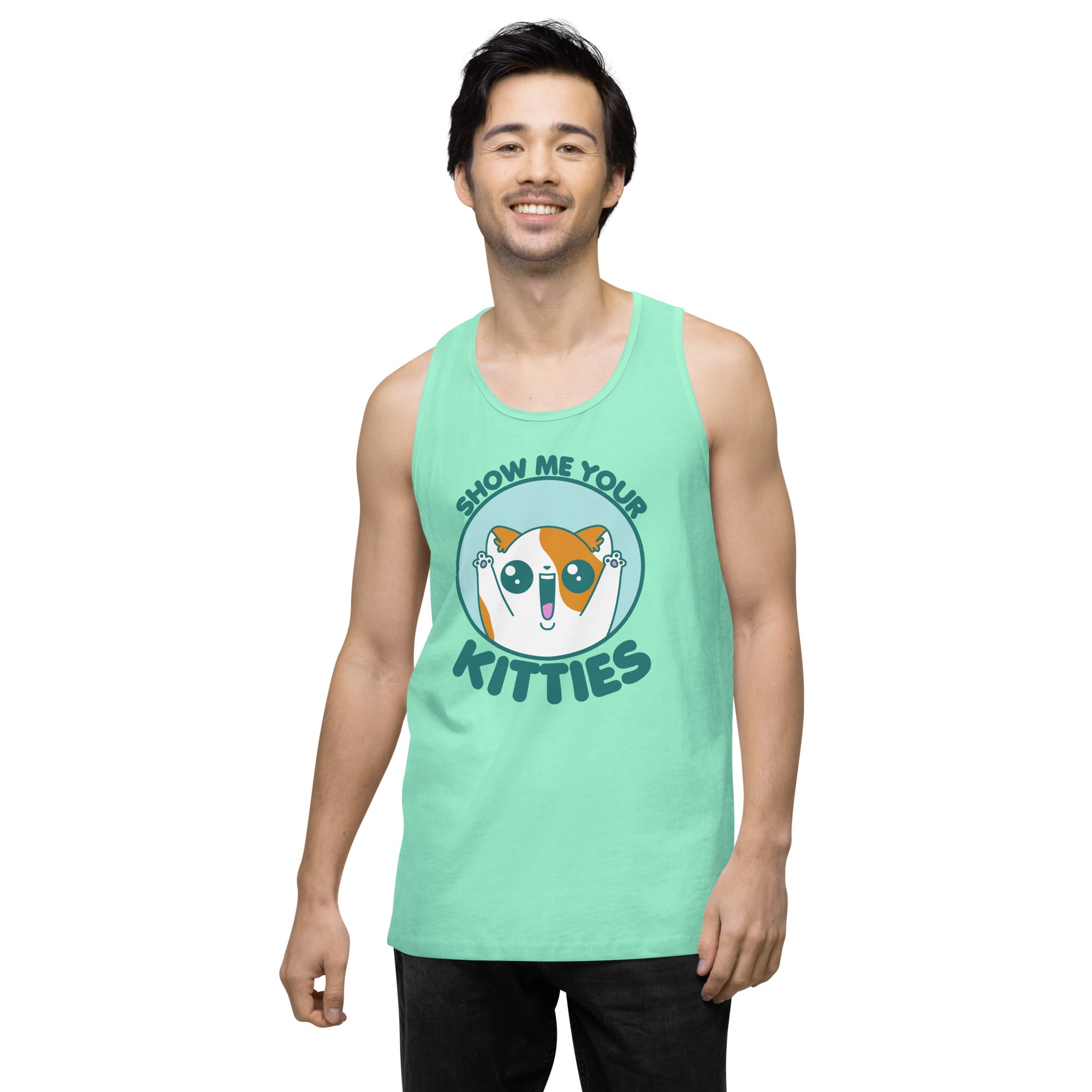 SHOW ME YOUR KITTIES - Premium Tank Top - ChubbleGumLLC