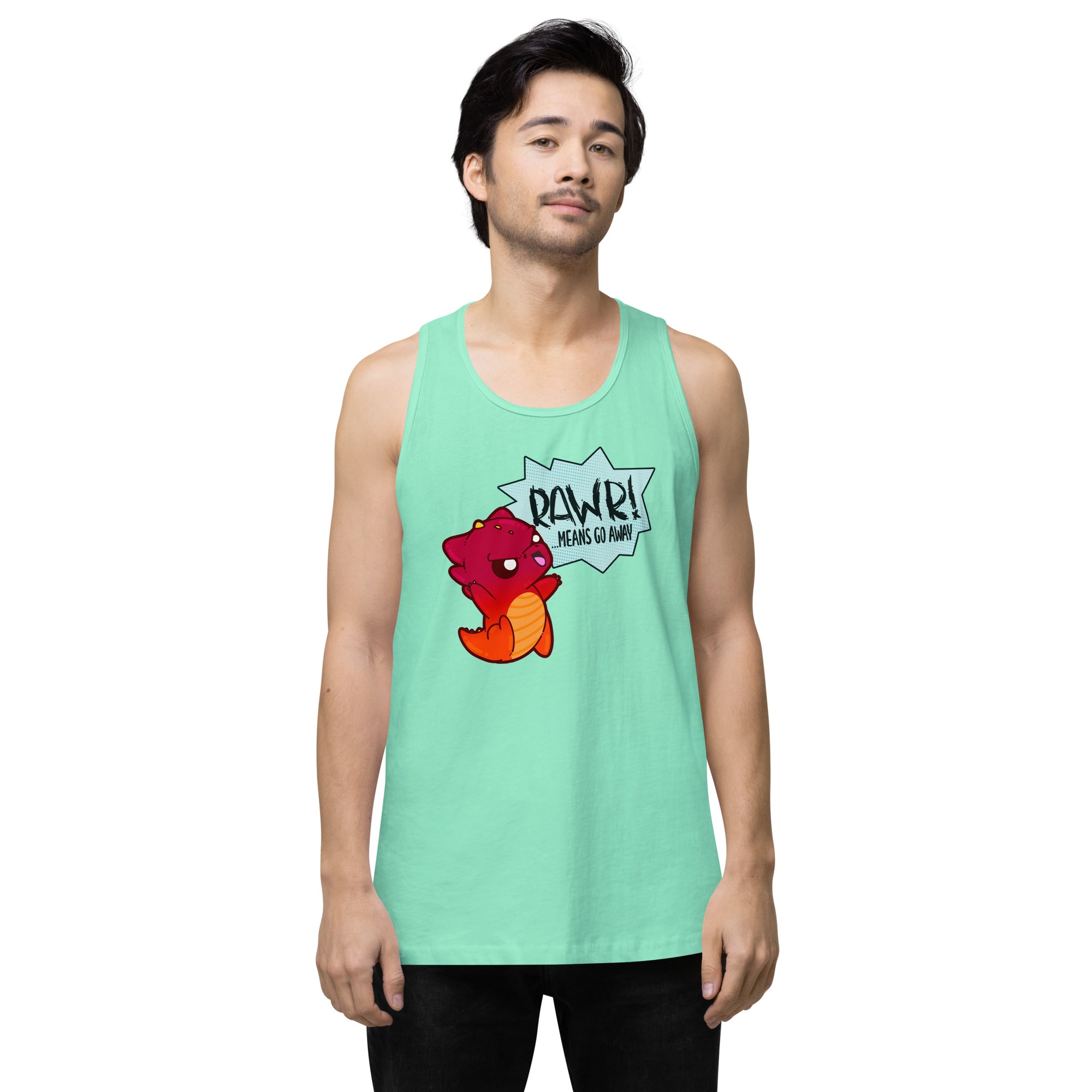 RAWR MEANS GO AWAY - Tank - ChubbleGumLLC