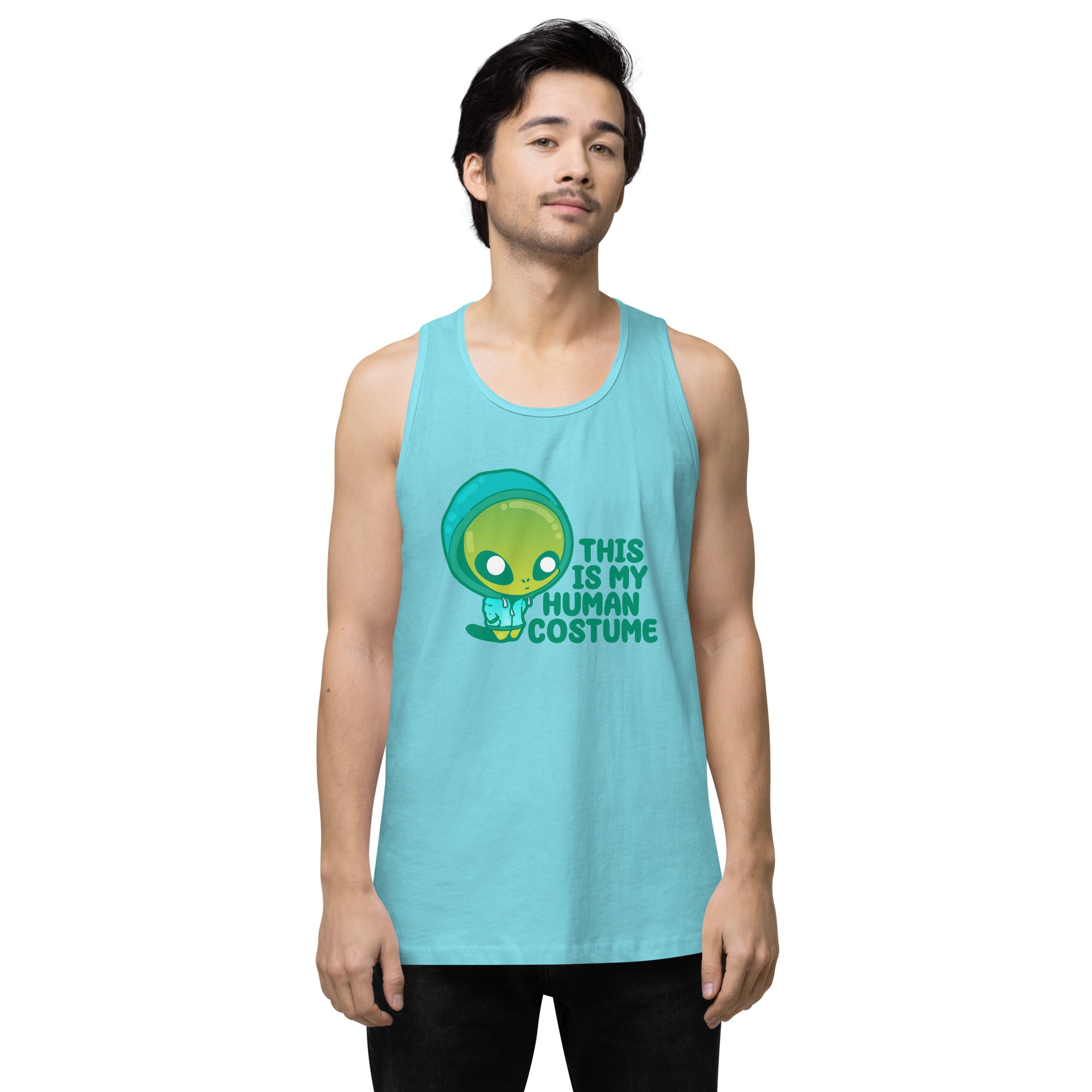 THIS IS MY HUMAN COSTUME - Premium Tank Top - ChubbleGumLLC