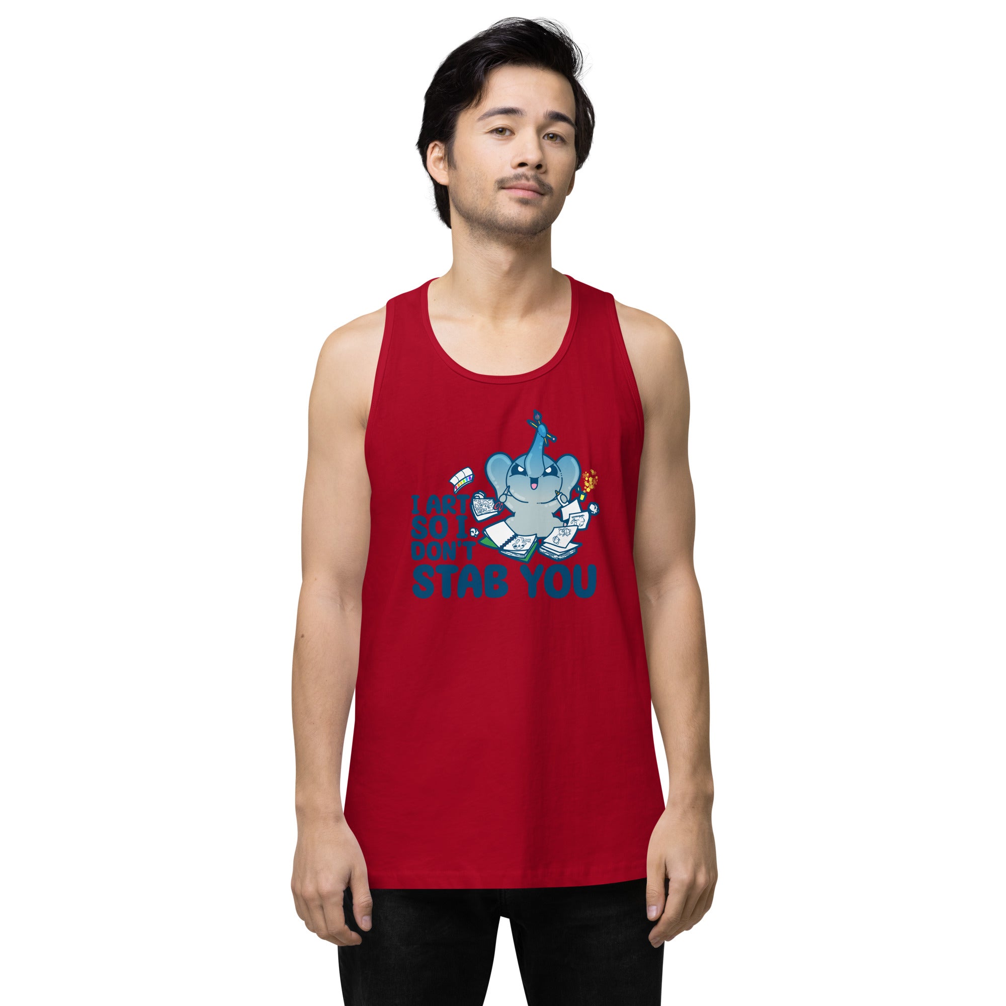 I ART SO I DONT STAB YOU - Premium Tank Top