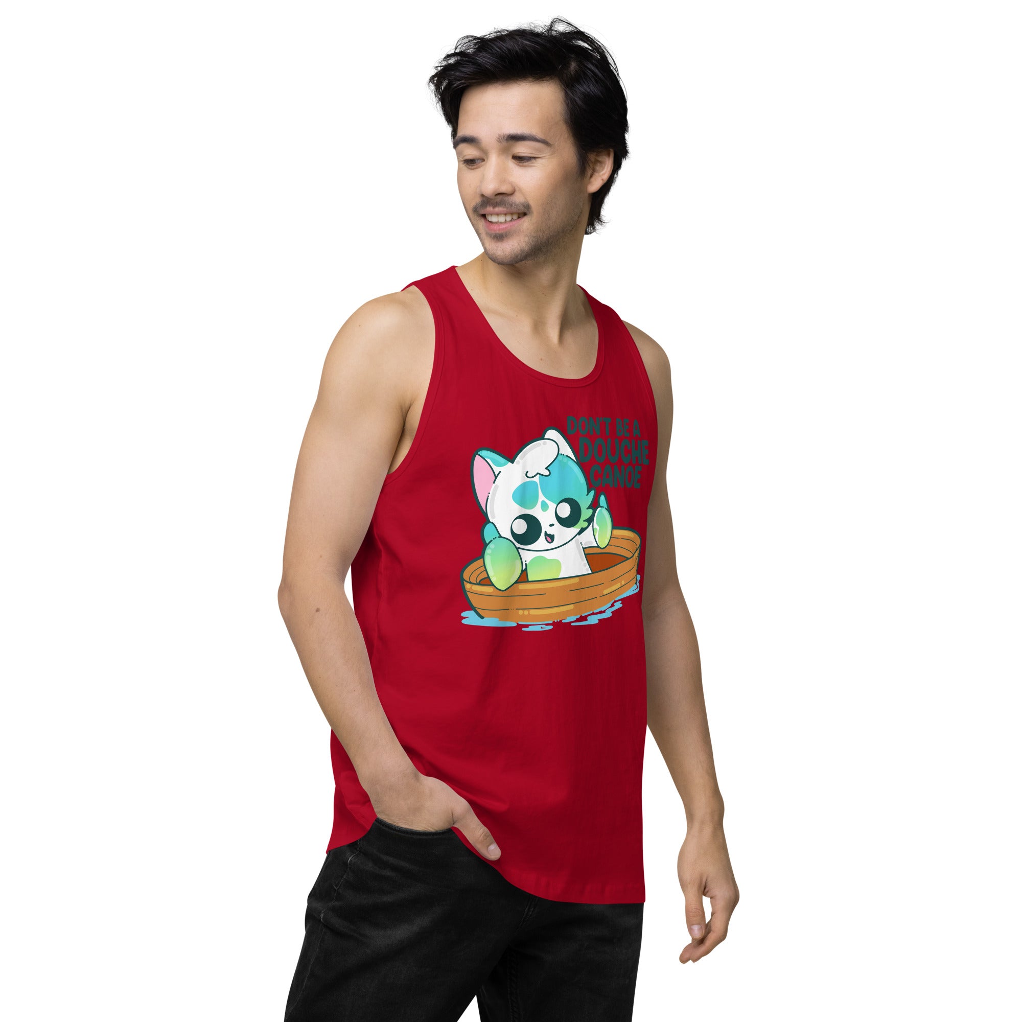 DONT BE A DOUCHE CANOE - Premium Tank Top - ChubbleGumLLC