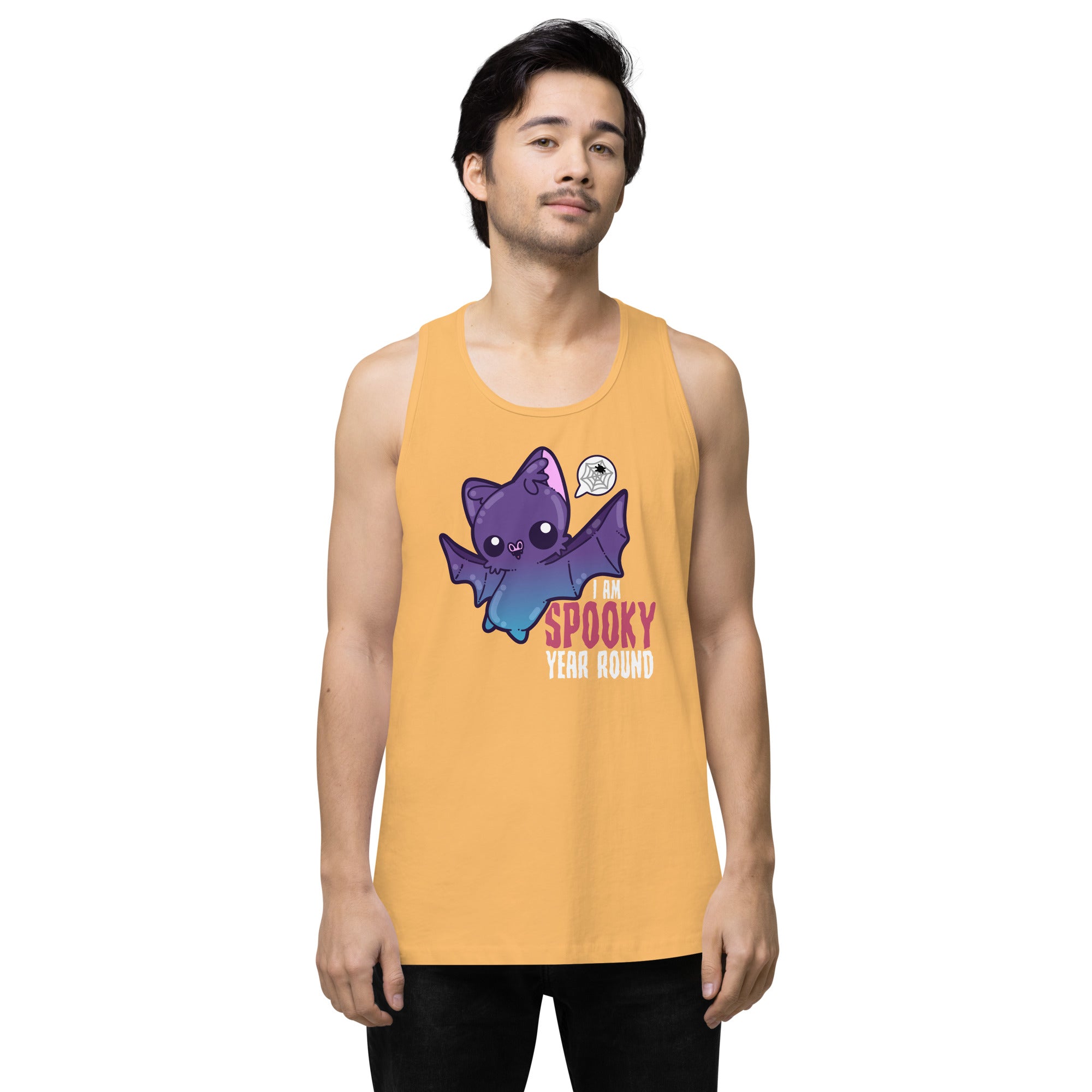 I AM SPOOKY YEAR ROUND - Premium Tank Top - ChubbleGumLLC