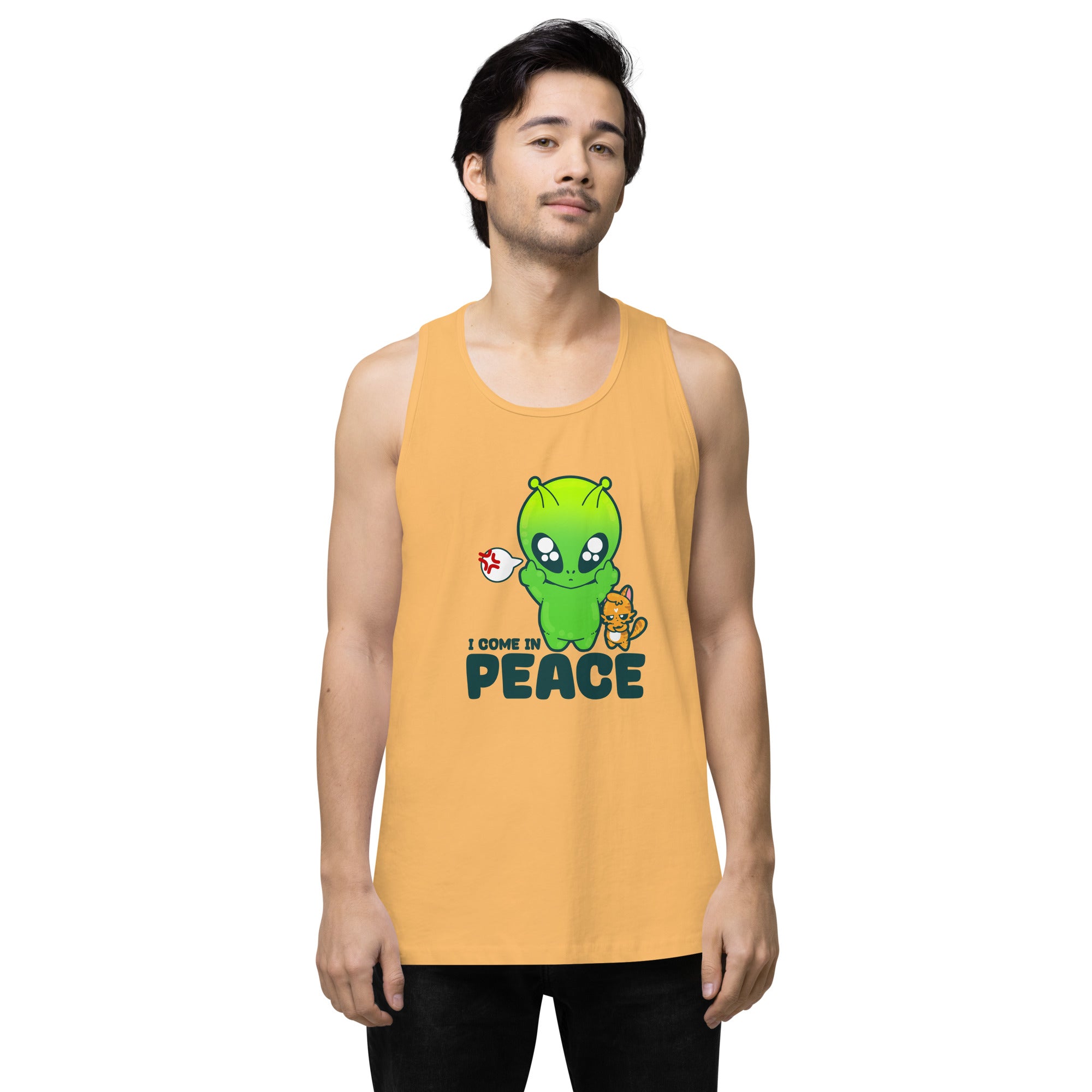 I COME IN PEACE - Premium Tank Top - ChubbleGumLLC