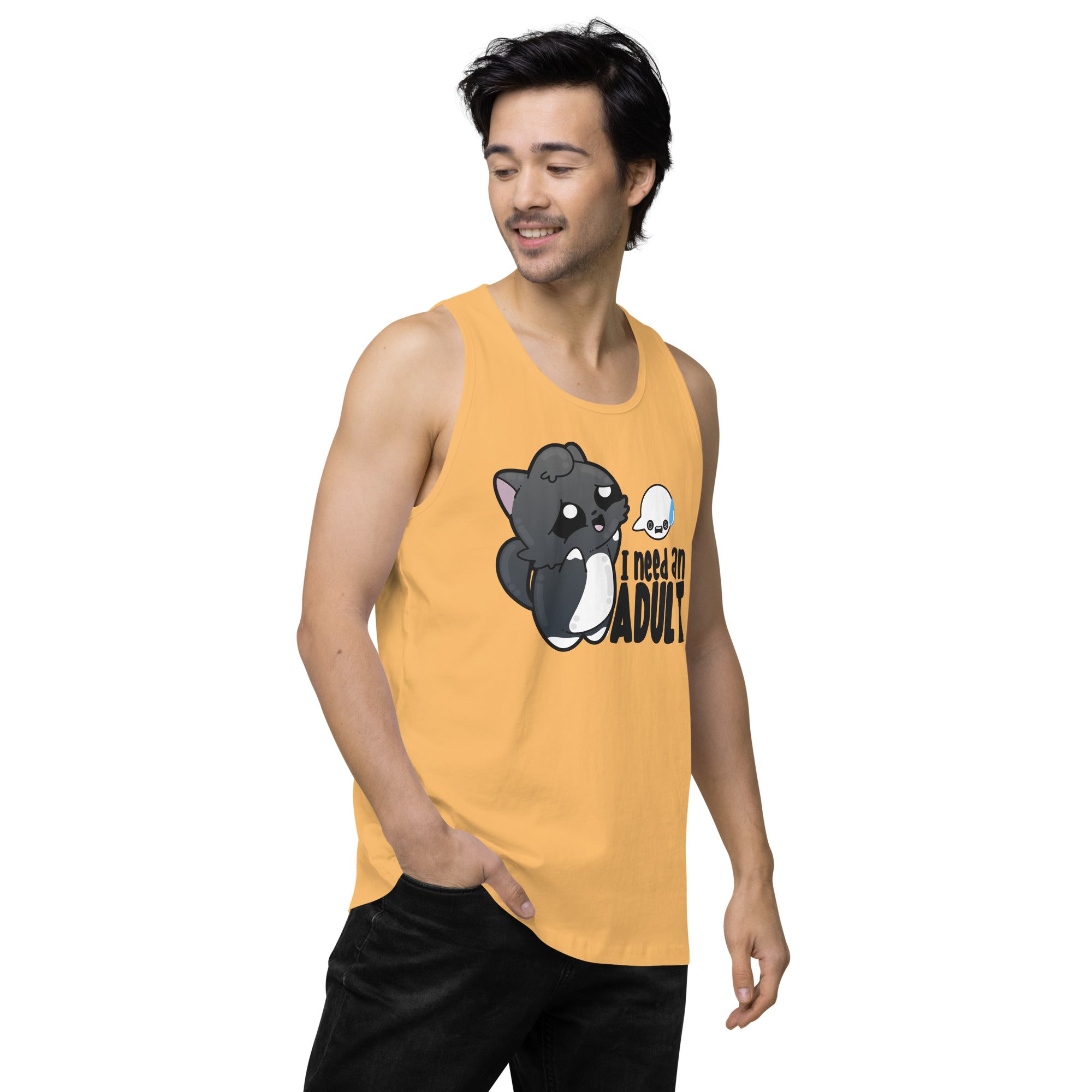 I NEED AN ADULT - Premium Tank Top - ChubbleGumLLC