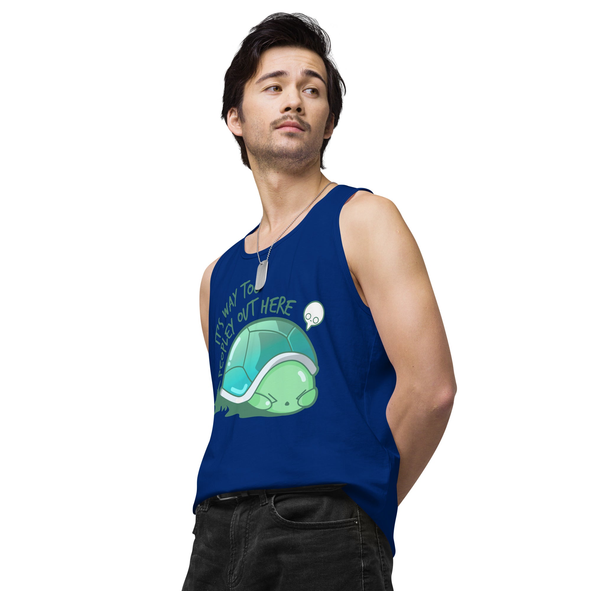 WAY TOO PEOPLEY - Premium Tank Top - ChubbleGumLLC