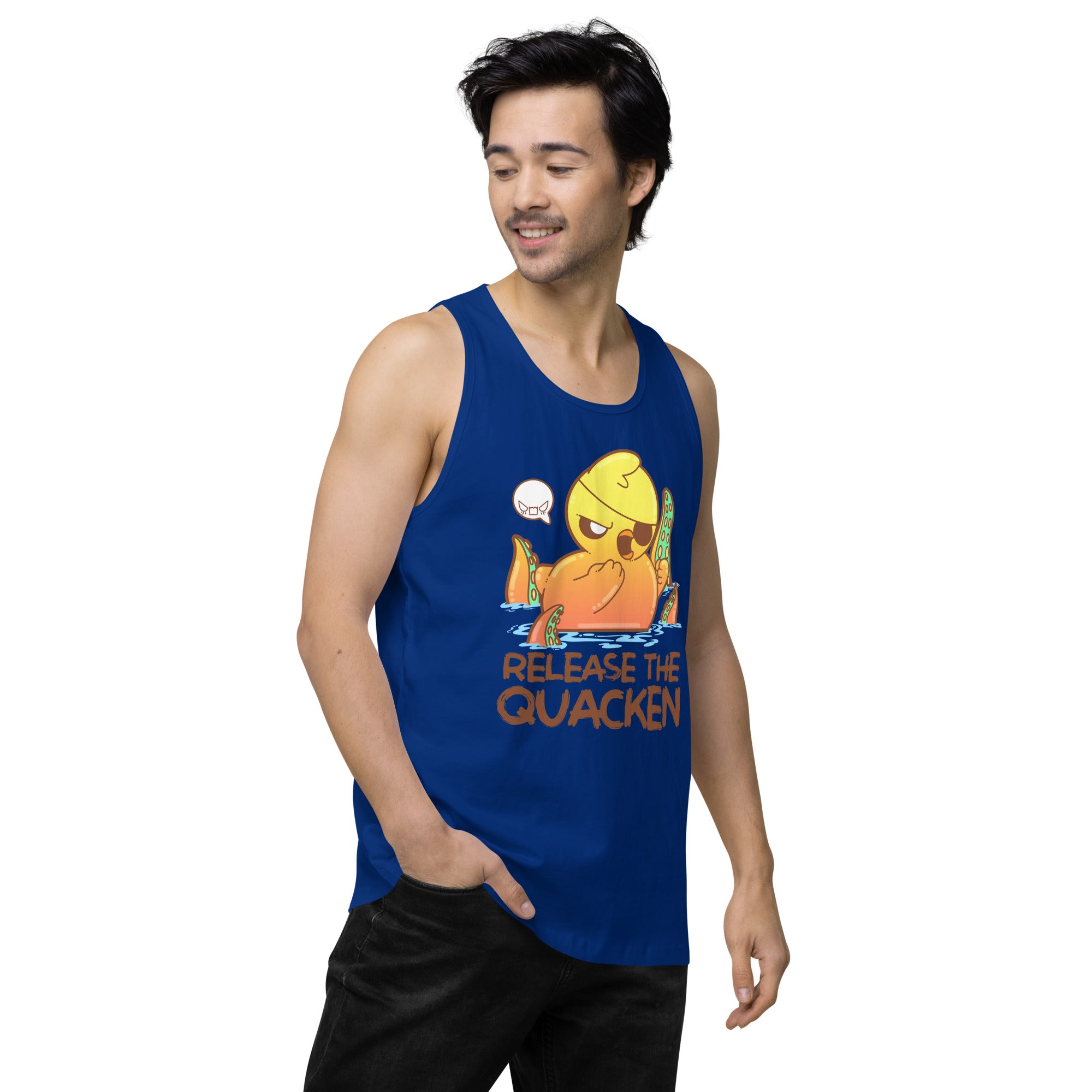 RELEASE THE QUACKEN - Premium Tank Top - ChubbleGumLLC