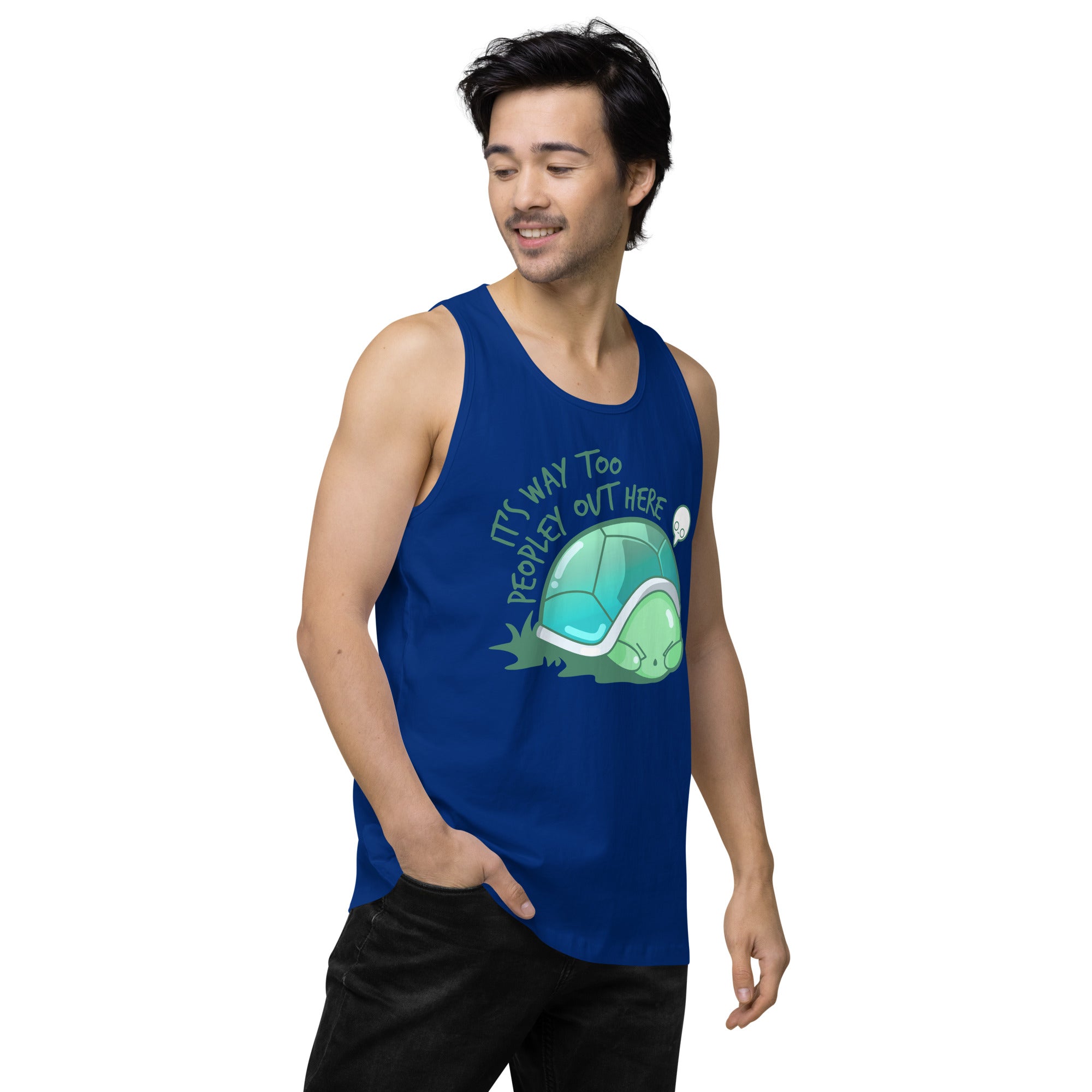 WAY TOO PEOPLEY - Premium Tank Top - ChubbleGumLLC