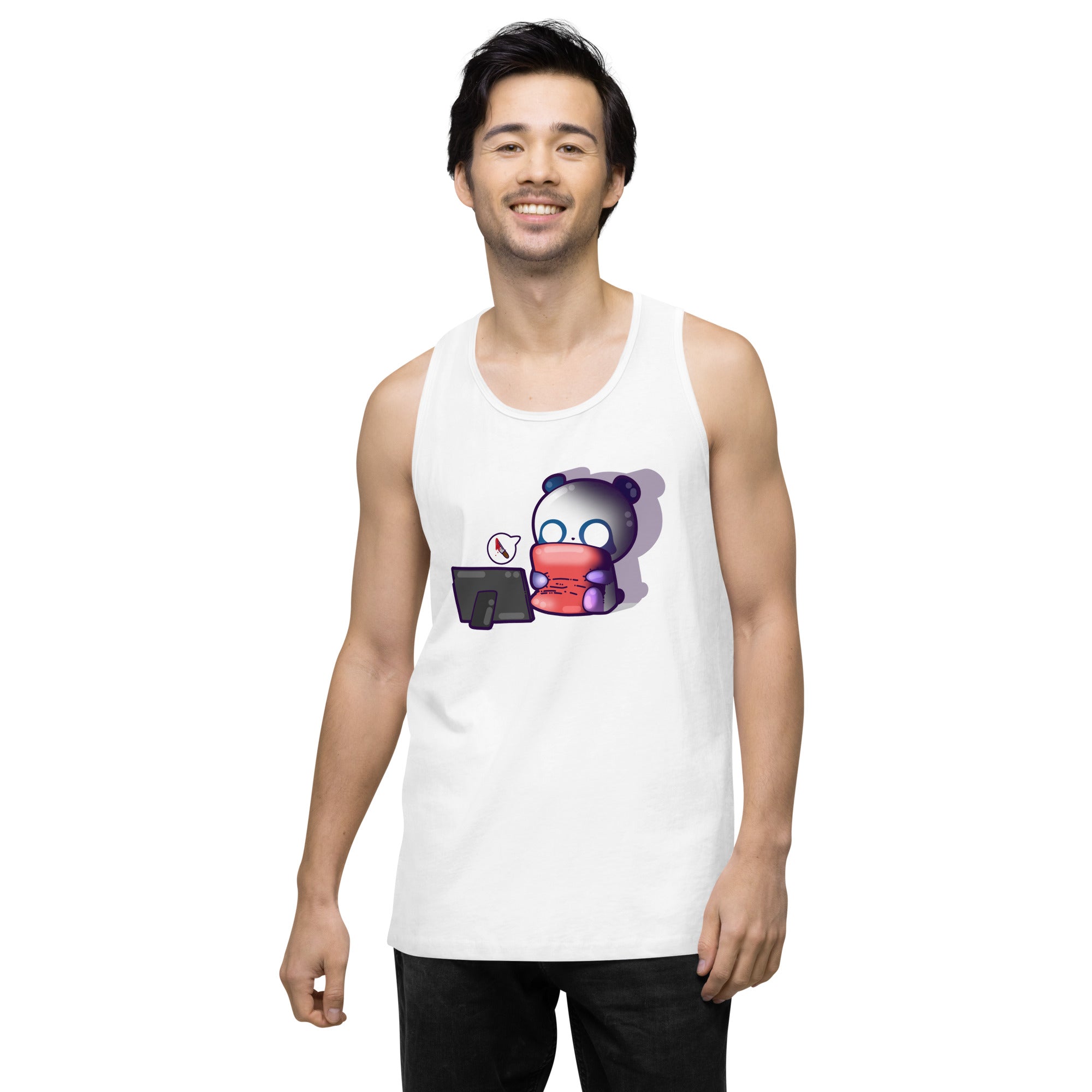 LEARNING HOW TO MURDER THINGS - Premium Tank Top - ChubbleGumLLC