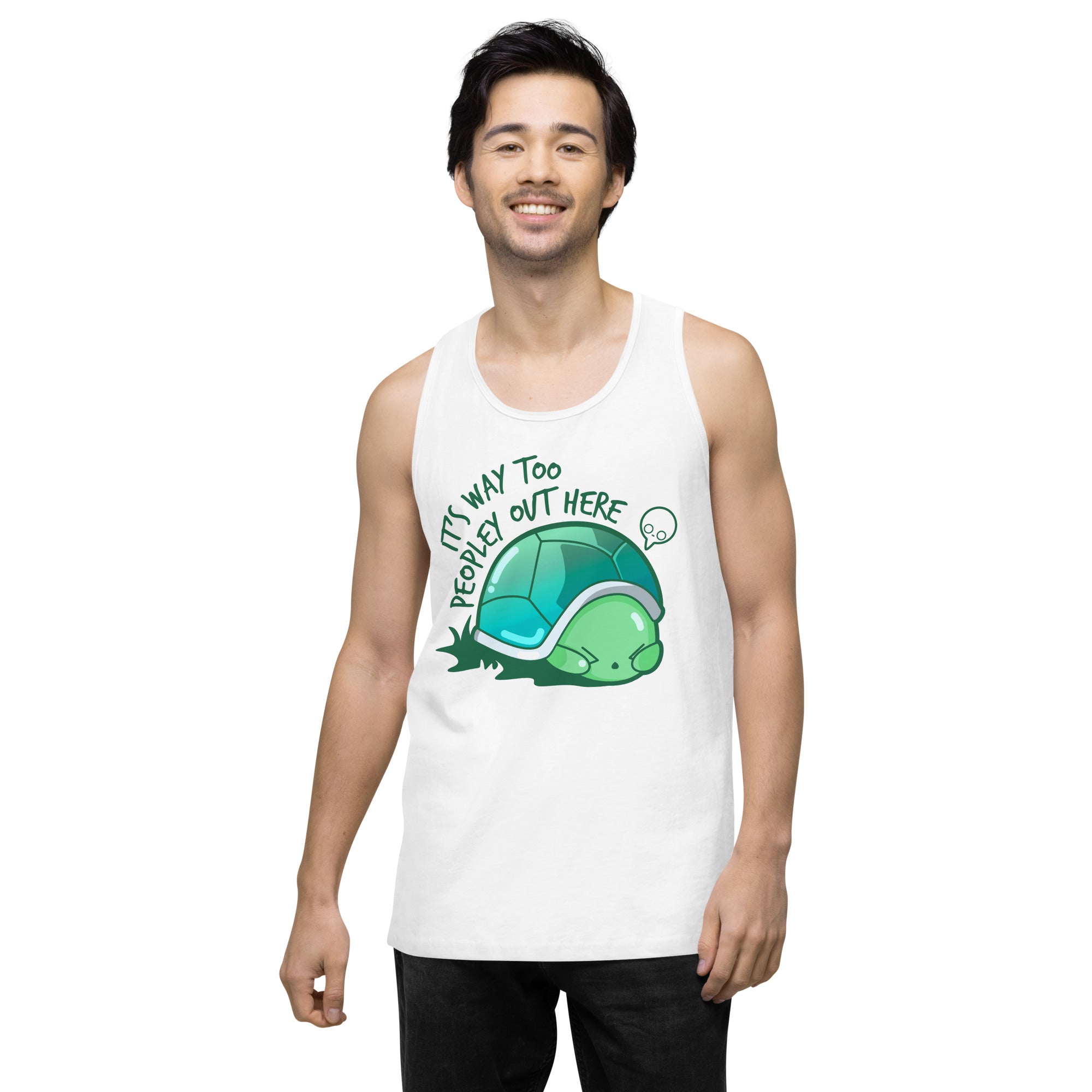 WAY TOO PEOPLEY - Premium Tank Top - ChubbleGumLLC