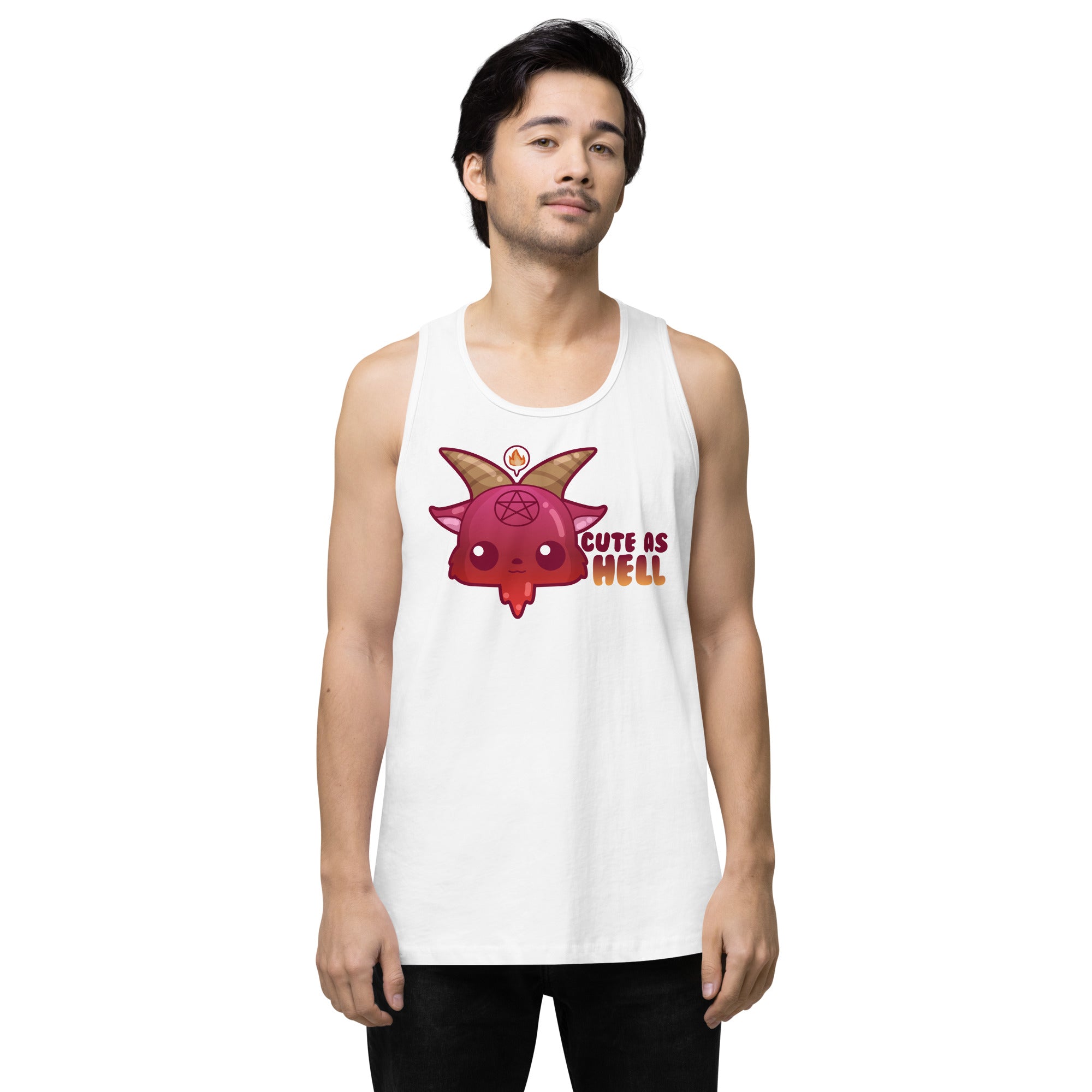 CUTE AS HELL - Premium Tank Top - ChubbleGumLLC