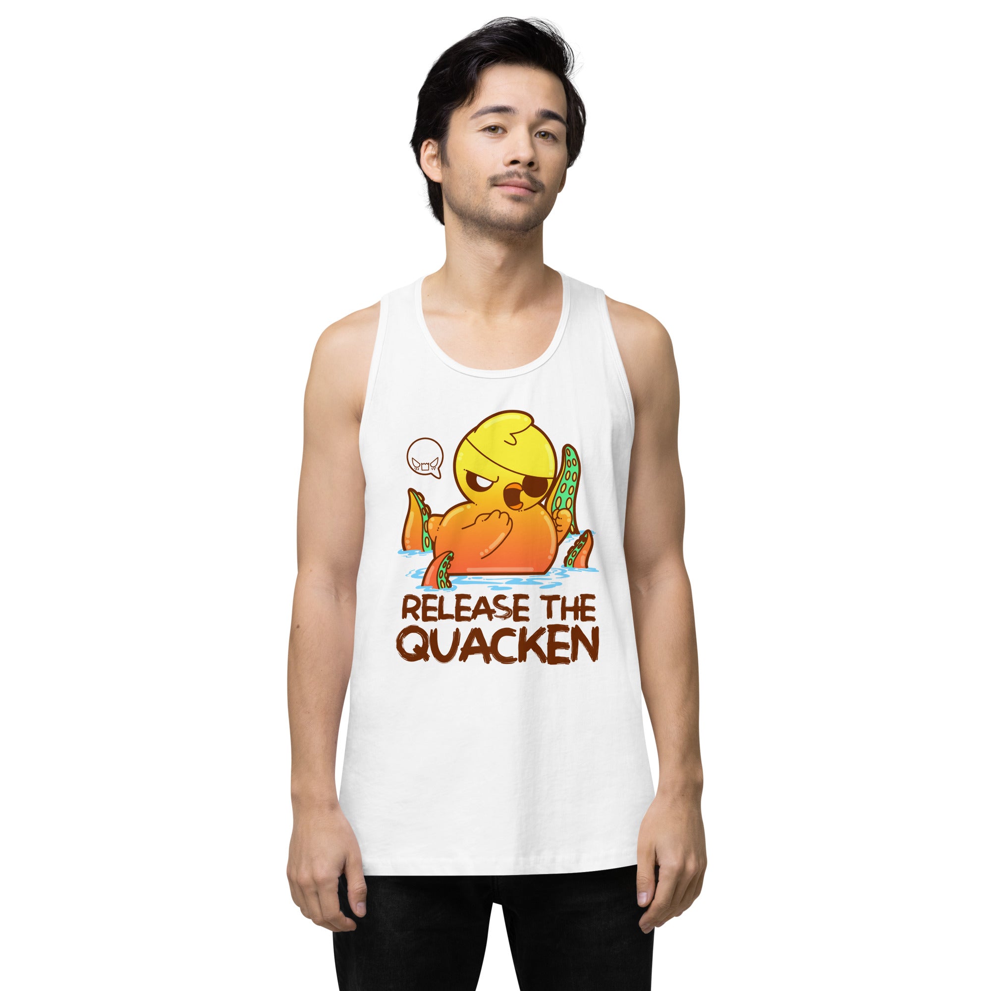 RELEASE THE QUACKEN - Premium Tank Top - ChubbleGumLLC