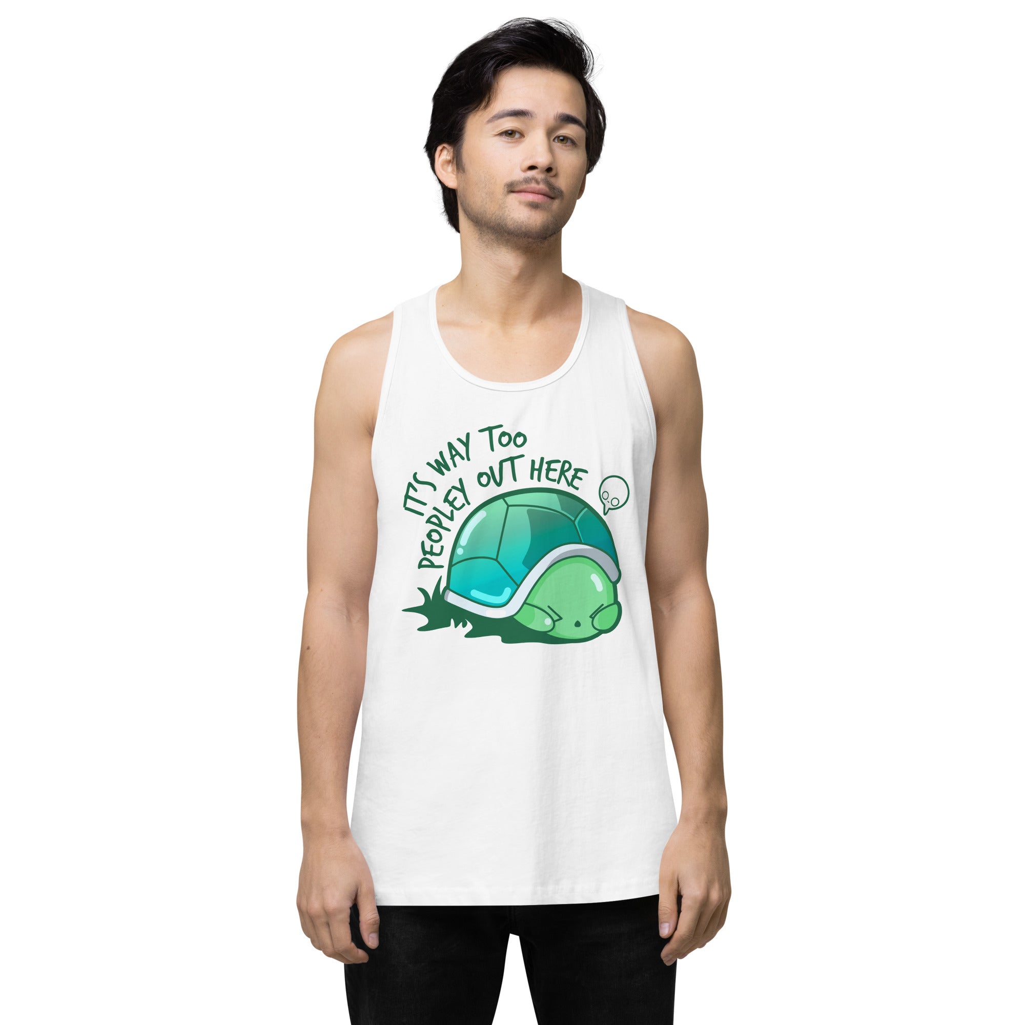 WAY TOO PEOPLEY - Premium Tank Top - ChubbleGumLLC