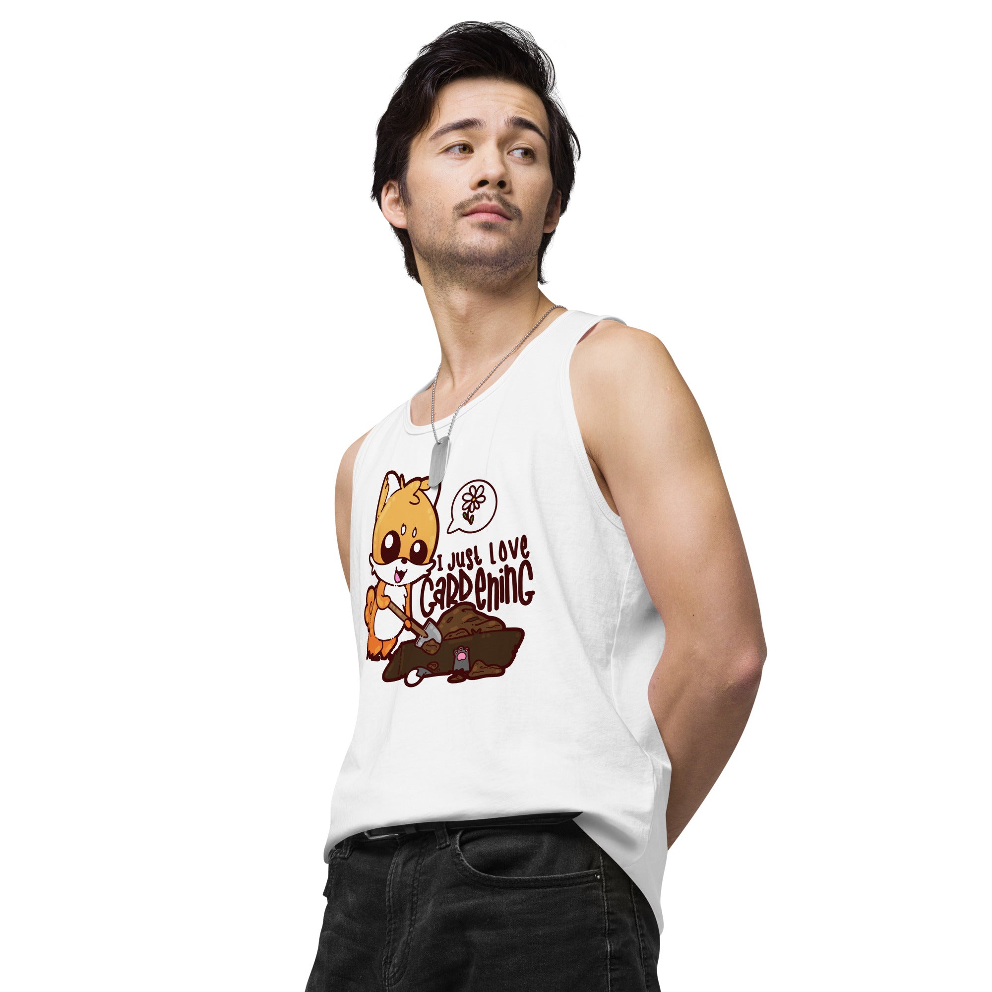 I JUST LOVE GARDENING - Premium Tank Top - ChubbleGumLLC