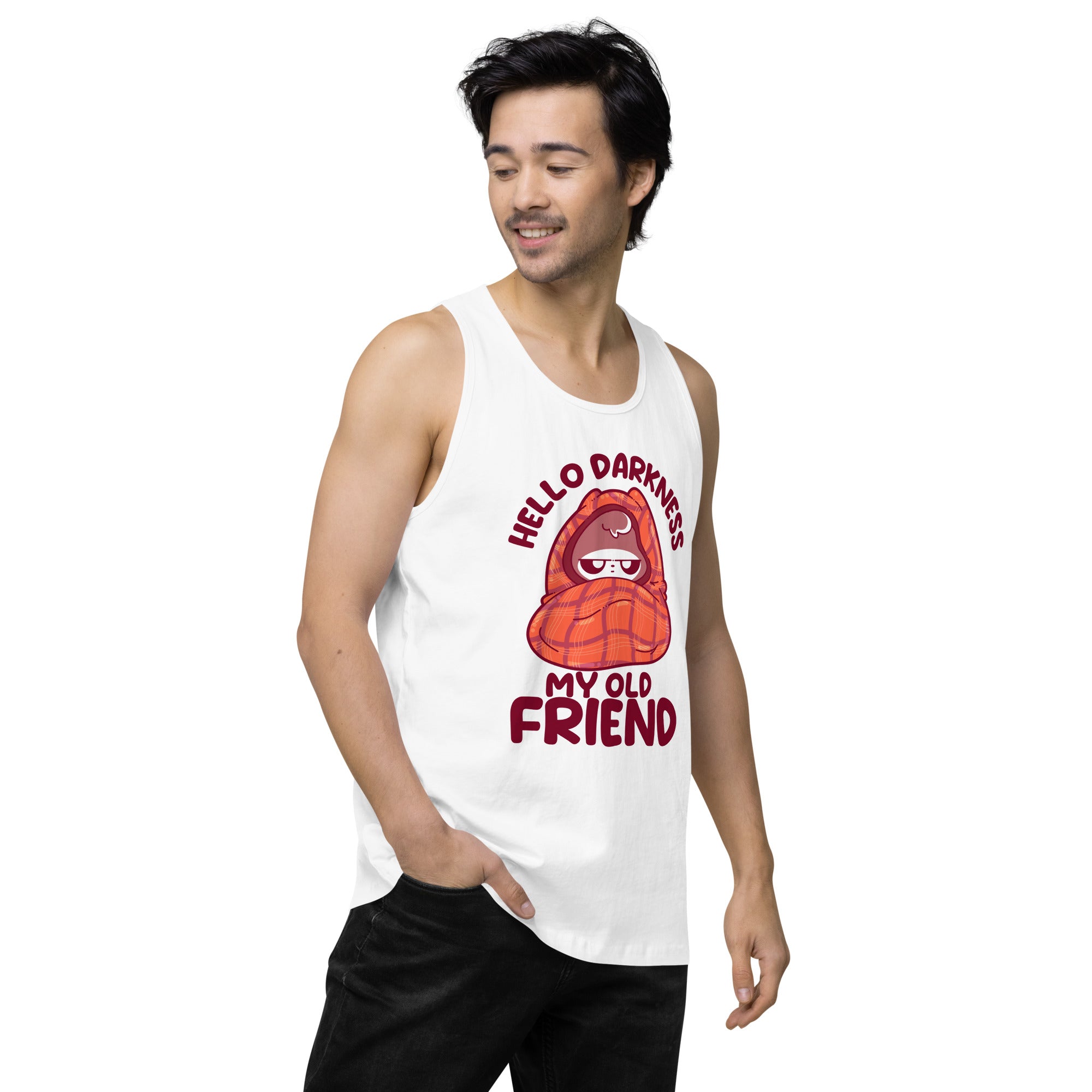 HELLO DARKNESS - Premium Tank Top - ChubbleGumLLC