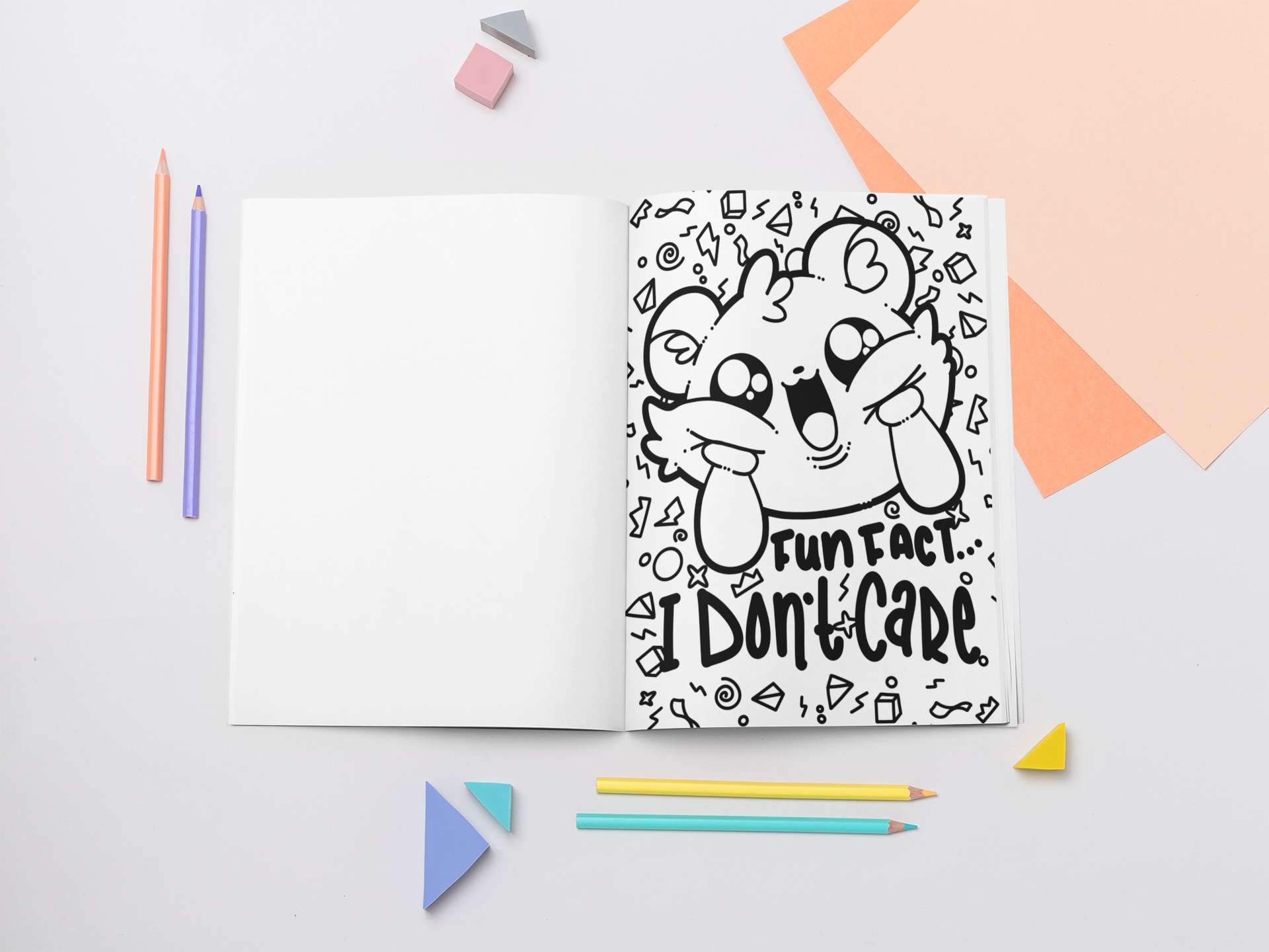 I Don't Give A Fox Coloring Book - ChubbleGumLLC