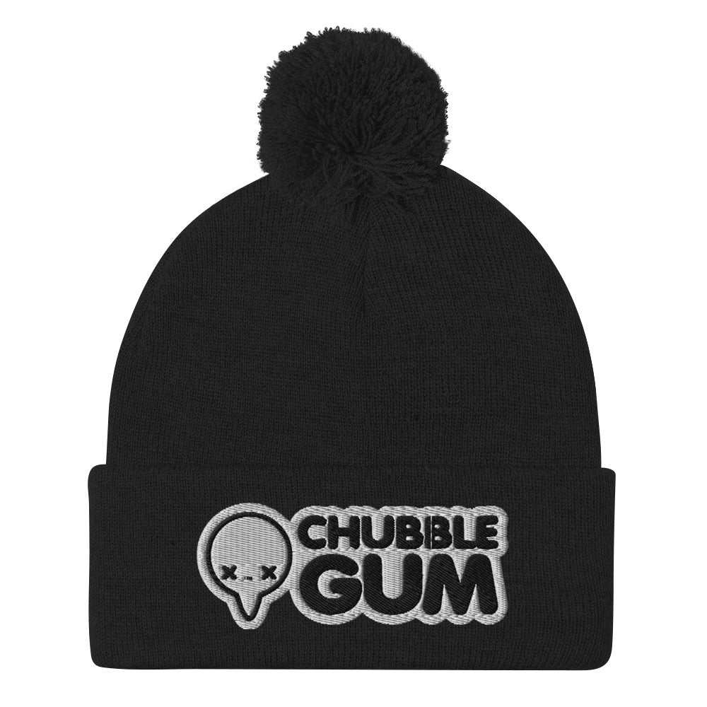 BOTH LOGOS - Pom-Pom Beanie - ChubbleGumLLC
