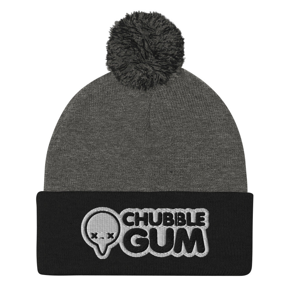 BOTH LOGOS - Pom-Pom Beanie - ChubbleGumLLC