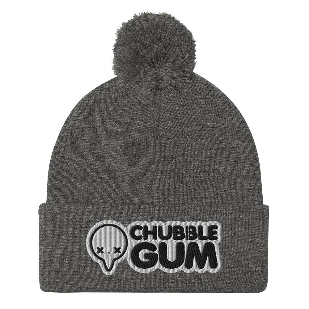 BOTH LOGOS - Pom-Pom Beanie - ChubbleGumLLC