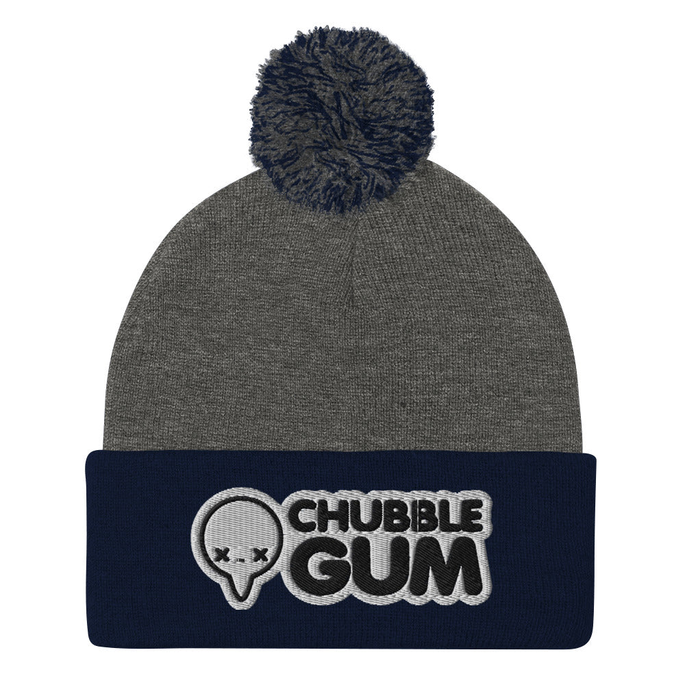 BOTH LOGOS - Pom-Pom Beanie - ChubbleGumLLC