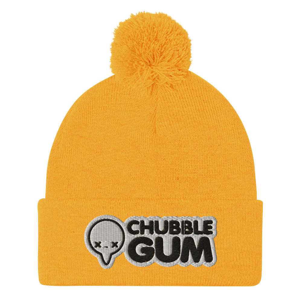 BOTH LOGOS - Pom-Pom Beanie - ChubbleGumLLC