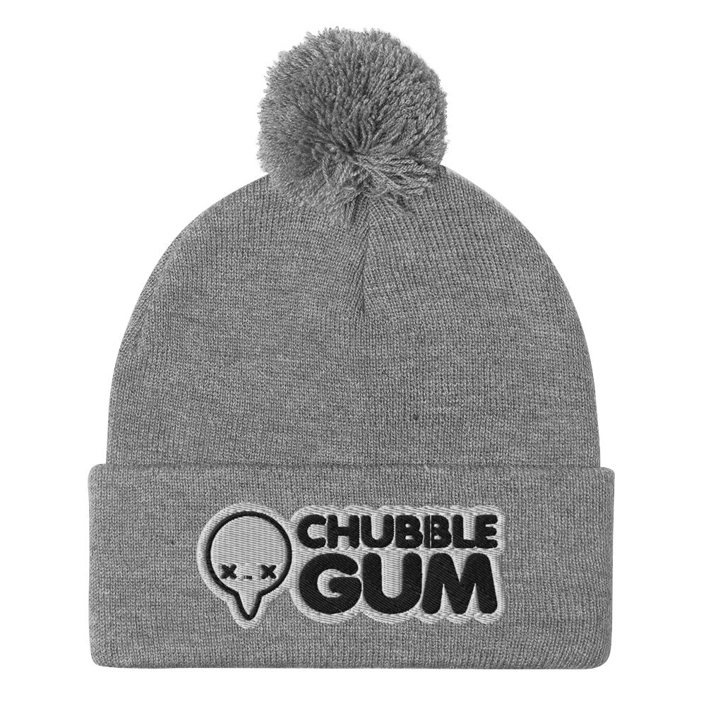 BOTH LOGOS - Pom-Pom Beanie - ChubbleGumLLC
