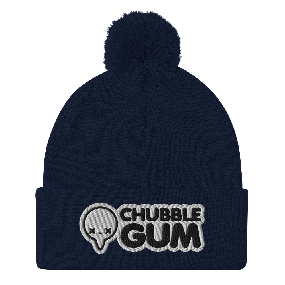 BOTH LOGOS - Pom-Pom Beanie - ChubbleGumLLC