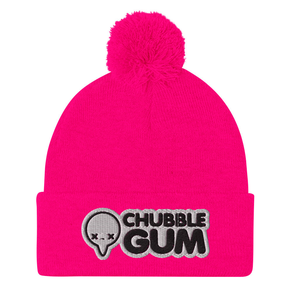 BOTH LOGOS - Pom-Pom Beanie - ChubbleGumLLC