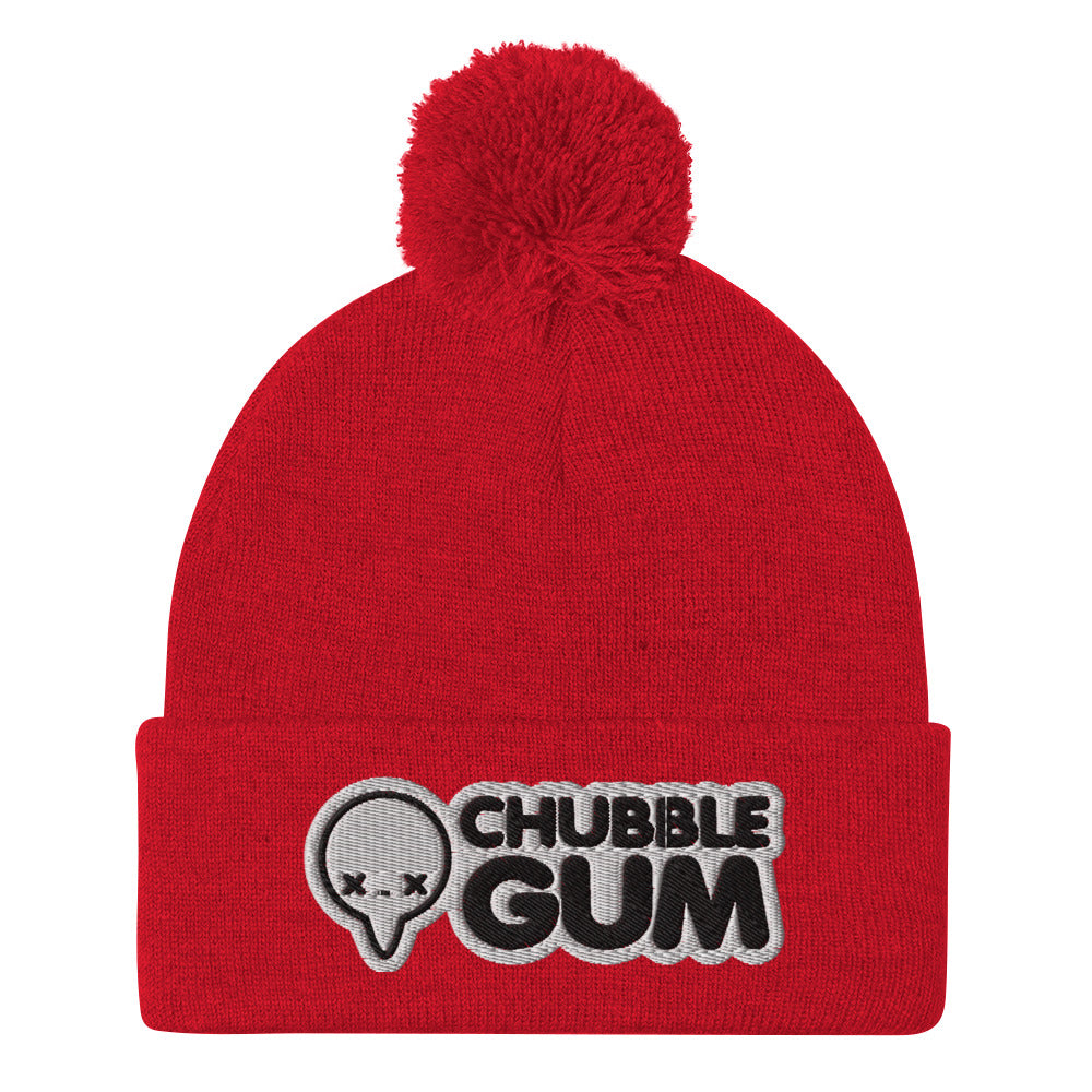 BOTH LOGOS - Pom-Pom Beanie - ChubbleGumLLC