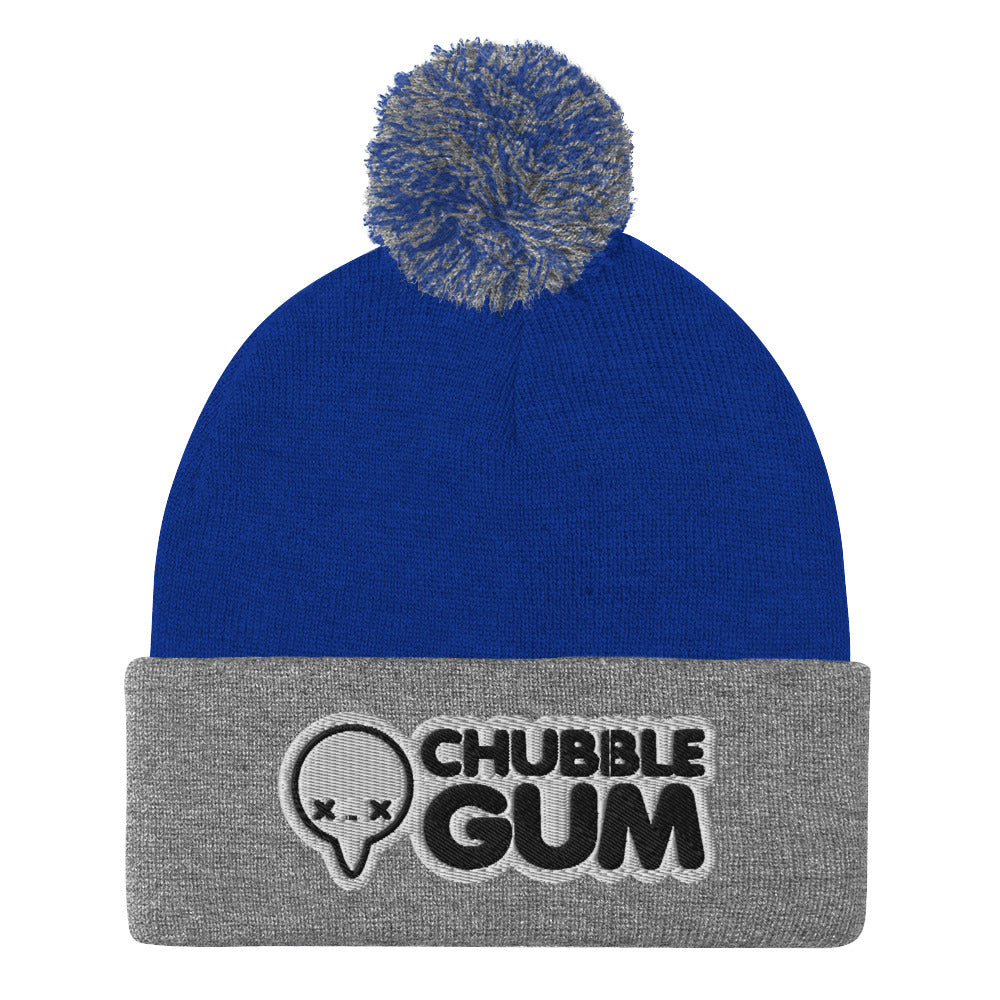 BOTH LOGOS - Pom-Pom Beanie - ChubbleGumLLC
