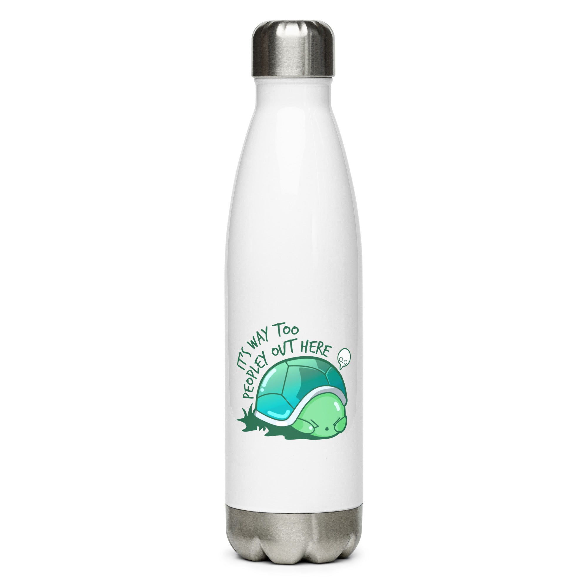 WAY TOO PEOPLEY - Stainless Steel Water Bottle - ChubbleGumLLC