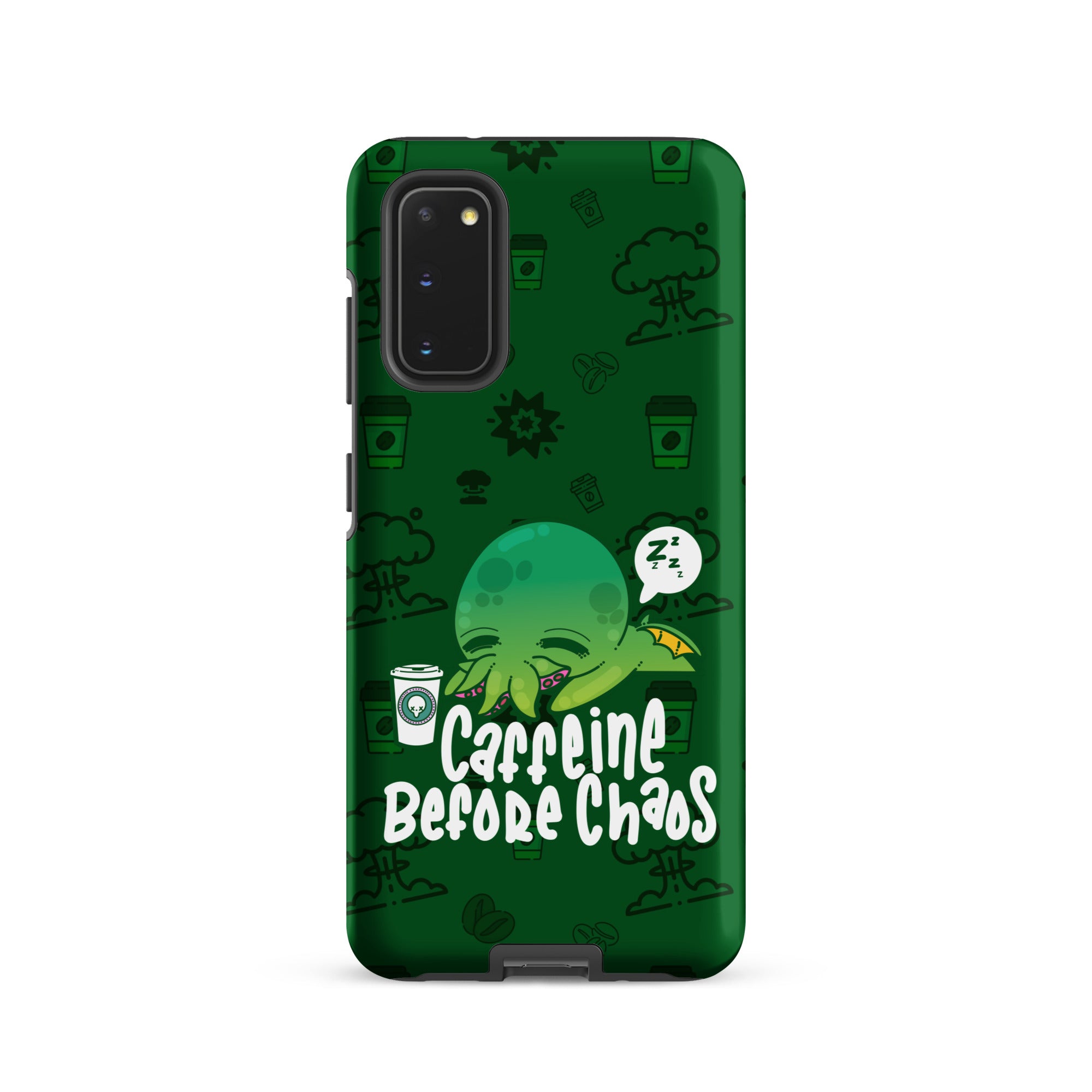 CAFFEINE BEFORE CHAOS W/BACKGROUND - Tough case for Samsung®