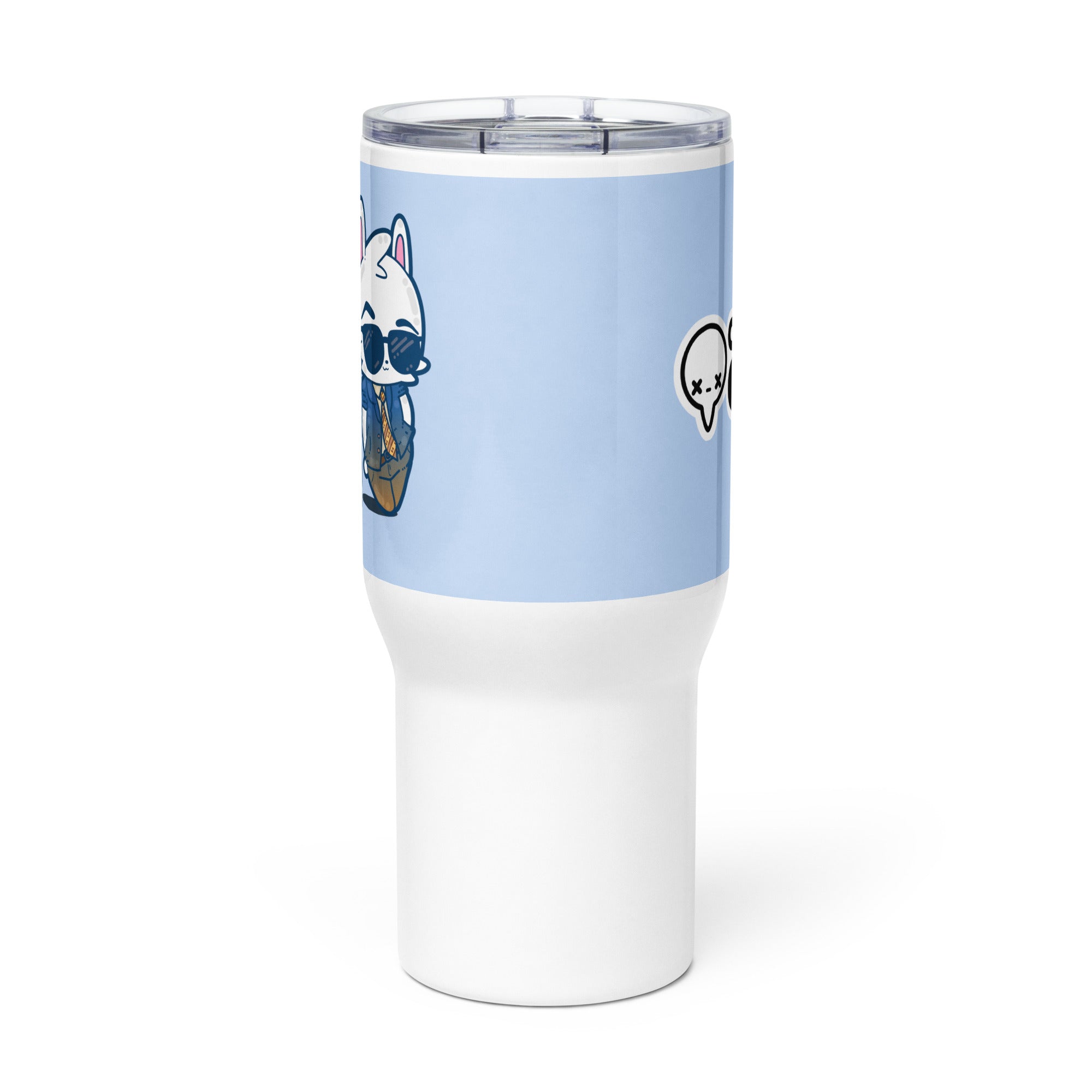 JUST HERE TO ESTABLISH AN ALIBI - 25 oz Travel Mug - ChubbleGumLLC