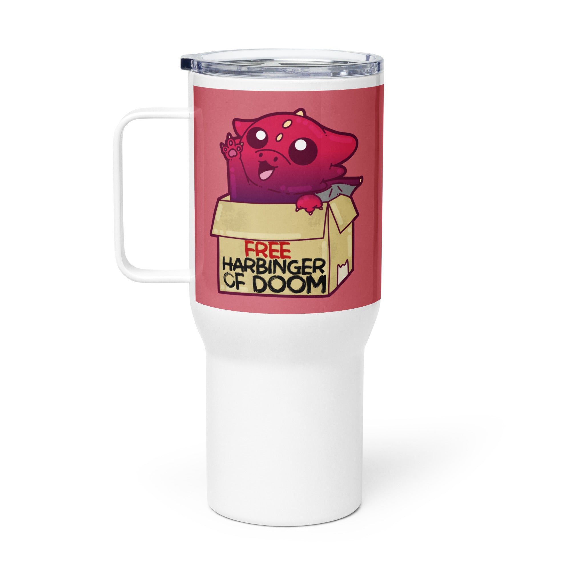 FREE HARBINGER OF DOOM - 25 Oz Travel Mug - ChubbleGumLLC