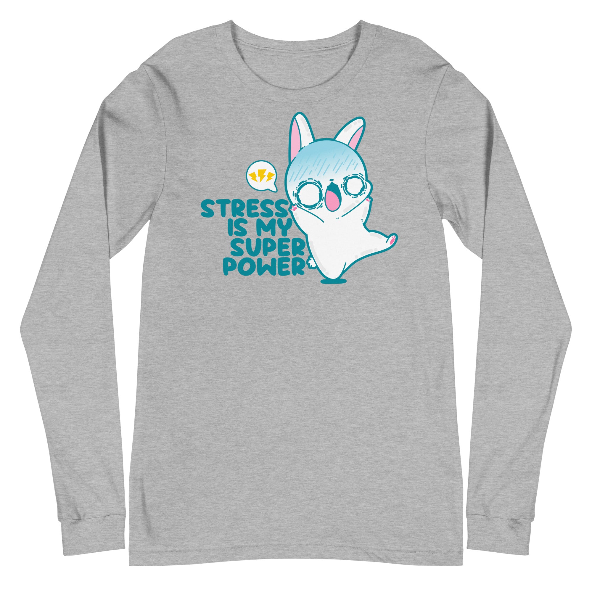STRESS IS MY SUPERPOWER - Long Sleeve Tee - ChubbleGumLLC