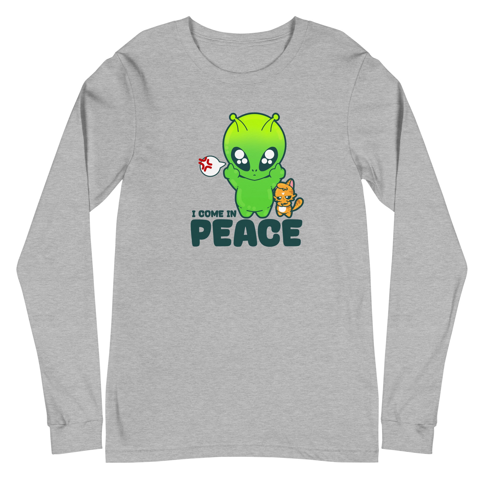 I COME IN PEACE - Long Sleeve Tee - ChubbleGumLLC