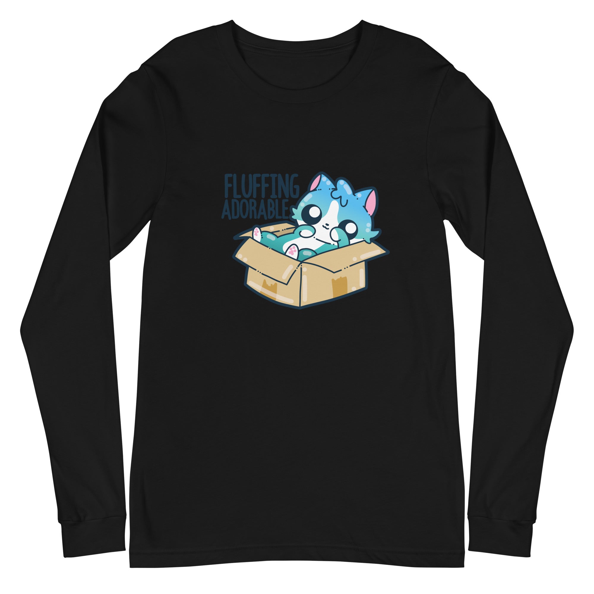 FLUFFING ADORABLE - Long Sleeve Tee - ChubbleGumLLC