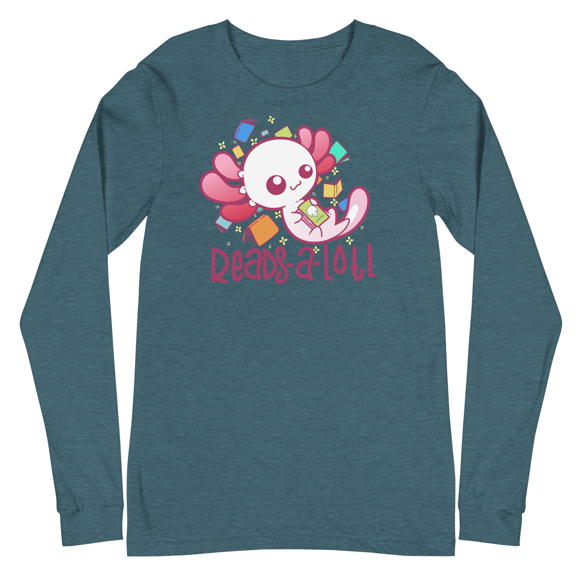 READS A LOTL - Long Sleeve Tee - ChubbleGumLLC