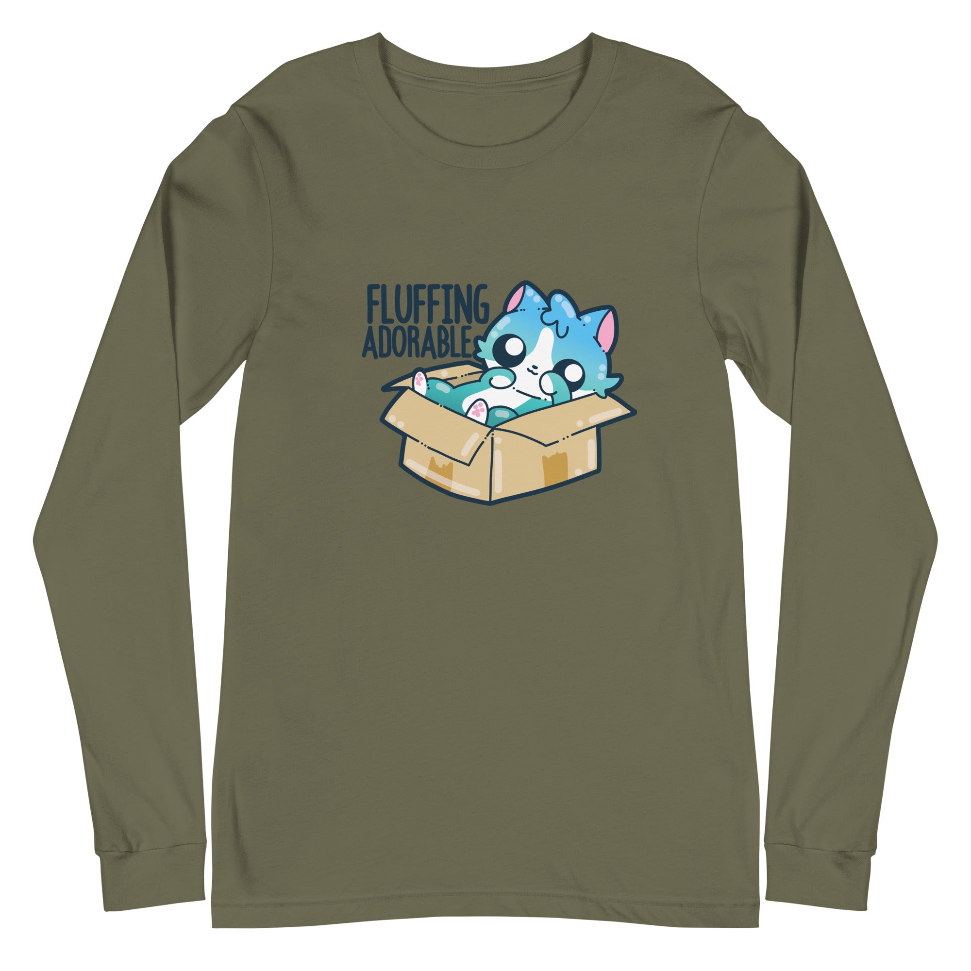 FLUFFING ADORABLE - Long Sleeve Tee - ChubbleGumLLC