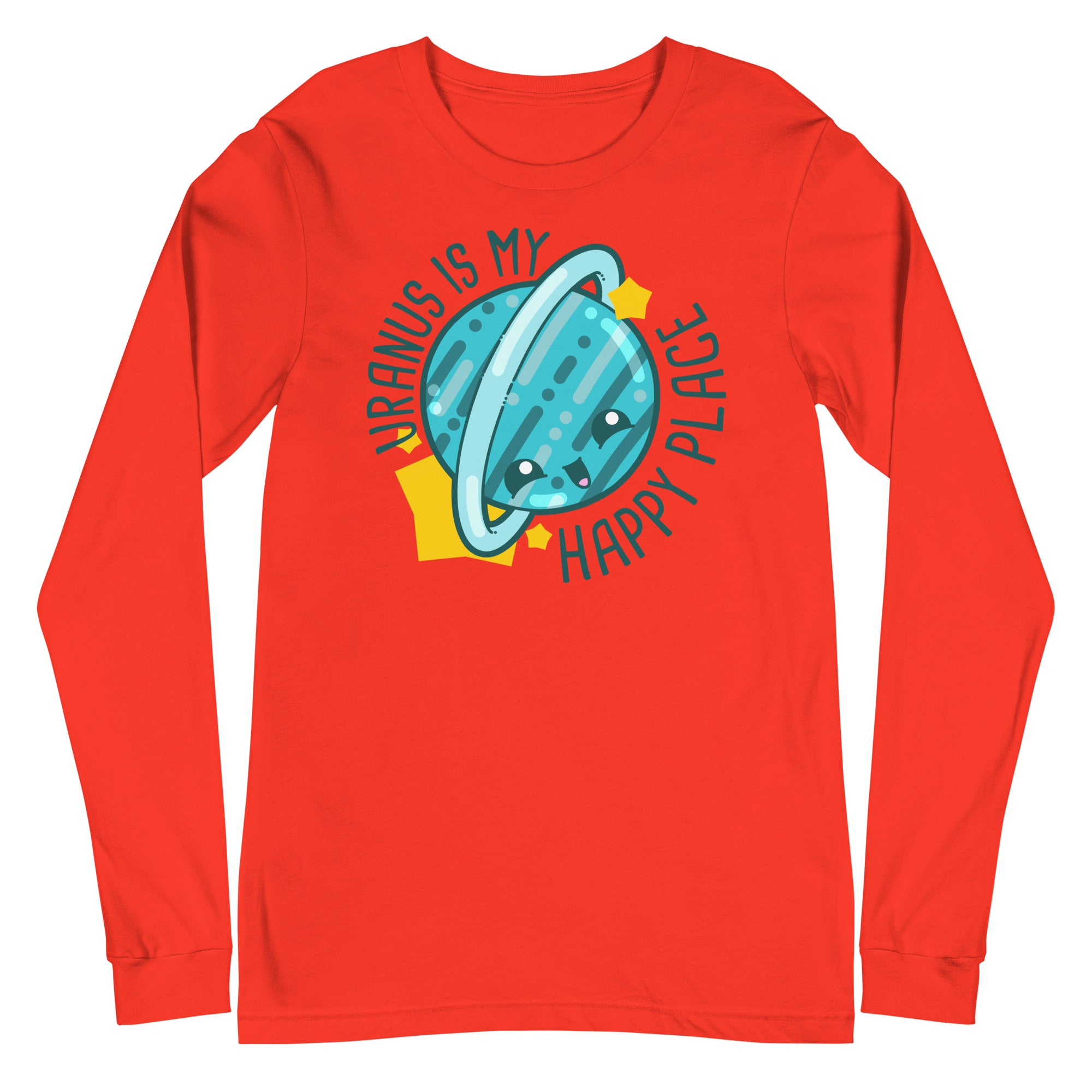 URANUS IS MY HAPPY PLACE - Long Sleeve Tee - ChubbleGumLLC