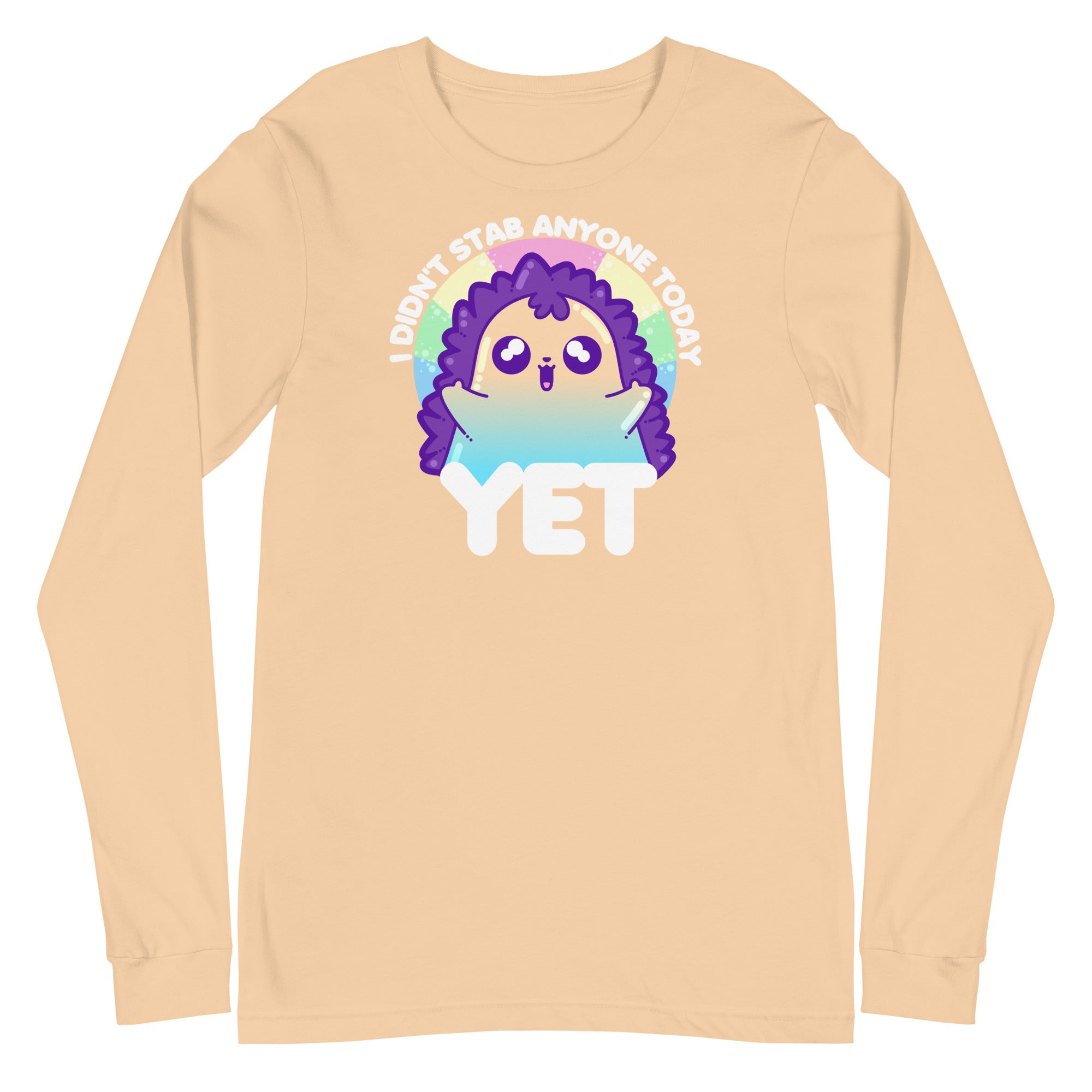 I DIDNT STAB ANYONE TODAY YET - Modified Long Sleeve Tee - ChubbleGumLLC