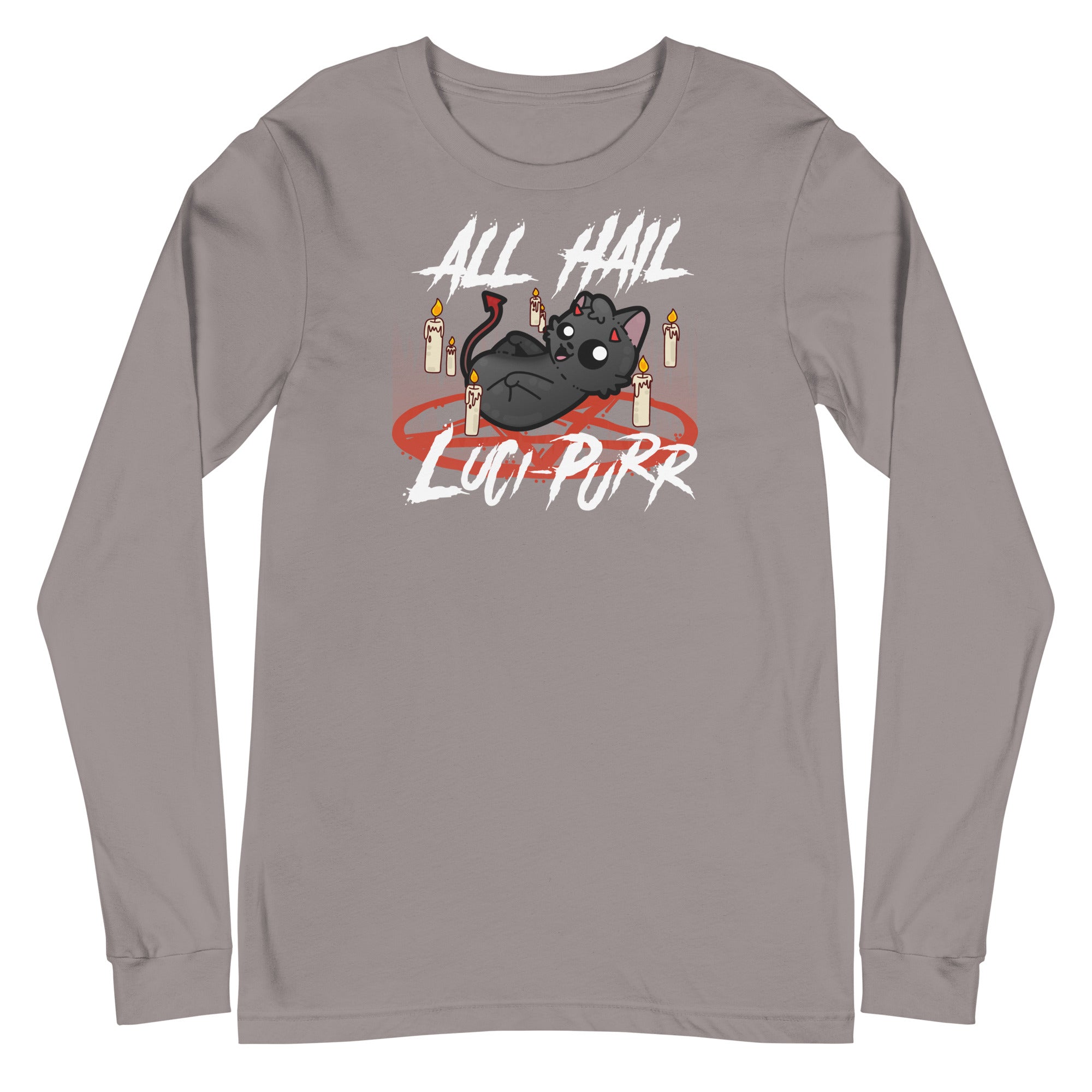 ALL HAIL LUCIPURR - Long Sleeve Tee - ChubbleGumLLC