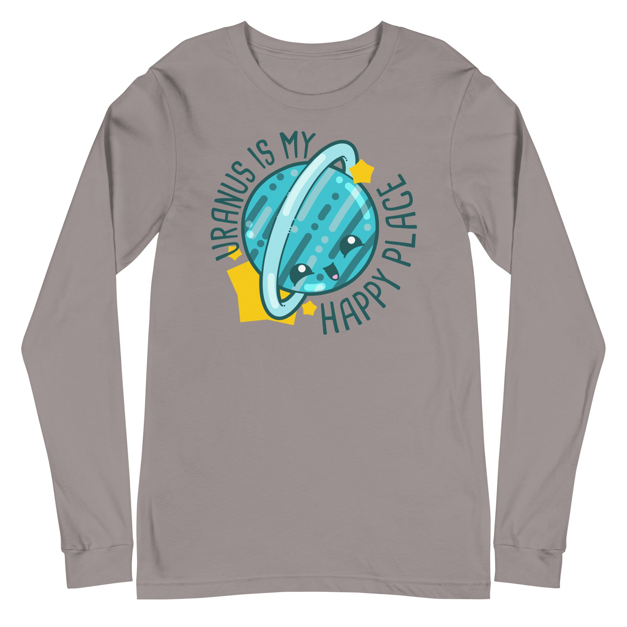 URANUS IS MY HAPPY PLACE - Long Sleeve Tee - ChubbleGumLLC